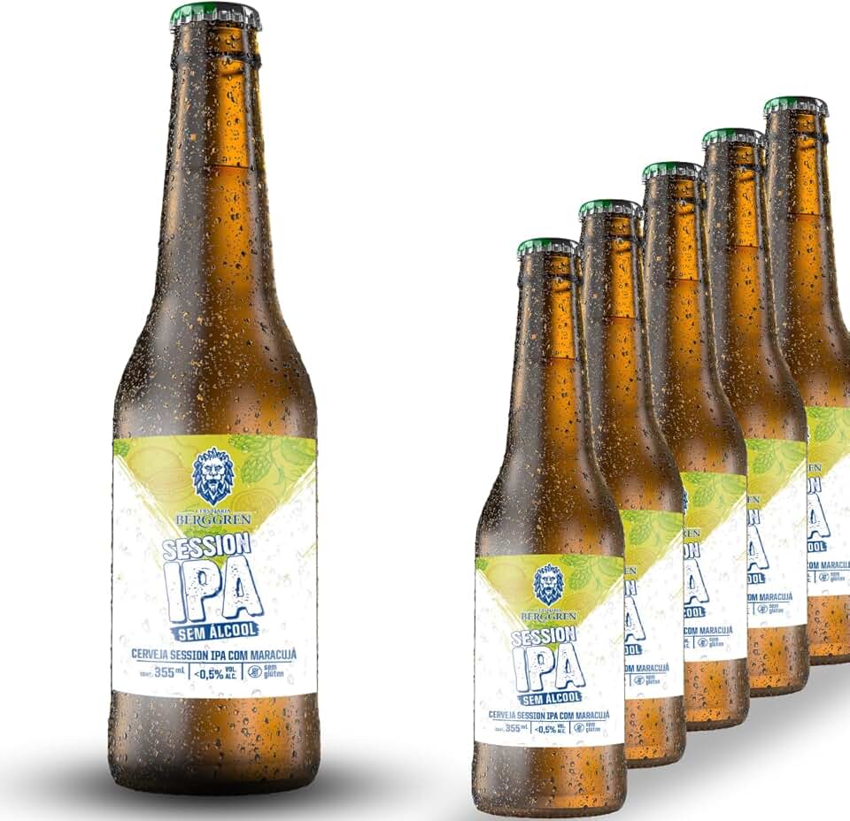 Cerveja Berggren Session IPA Sem Álcool 355ml - 6 unidades
