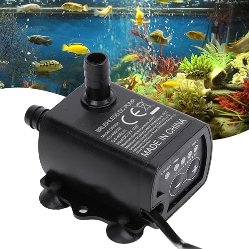 Miniatura 3 de Bomba de agua sumergible, CC 12 V 10 W 400L Lift QR50H Bomba sumergible para fuente pequeña para acuario tasa ajustable, bomba de fuente, fuente de