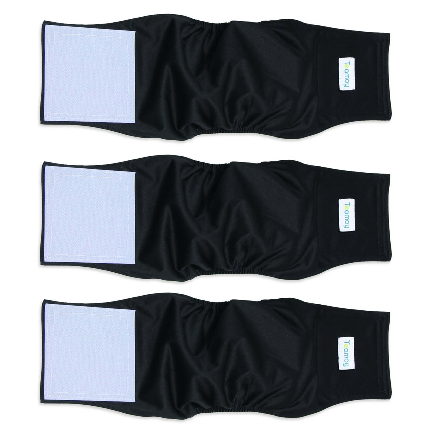 Photo 1 of Teamoy Male Dog Diaper Wrap - 3 Pack, Black