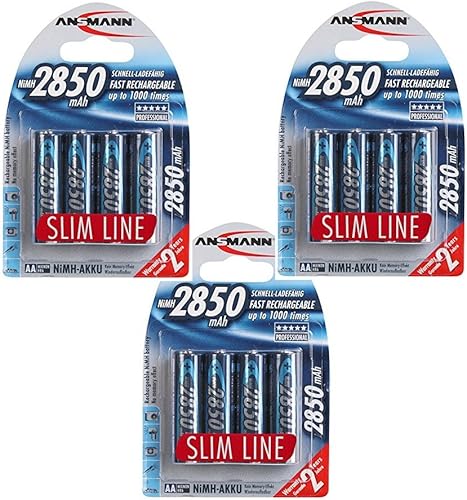 Miniatura 6 de Pilas recargables AA Ansmann Slimline NiMH de alta capacidad Pack de 1 Paquete de 4