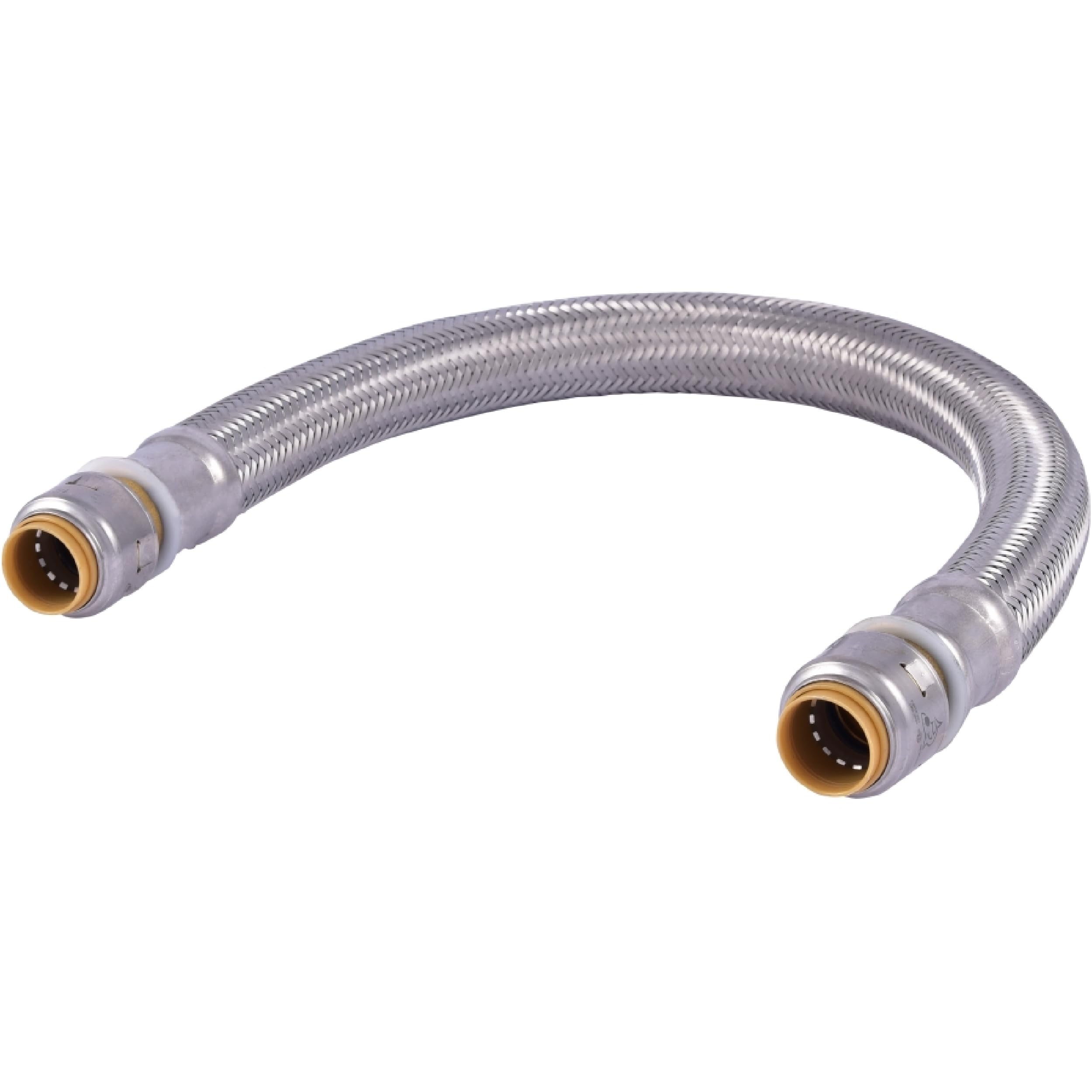 SharkBite Max 1/2 x 18 İnç Esnek Onarım Kaplin Hortumu, Pirinç Tesisat Bağlantısı Bağlantısına İtin, PEX Boru, Bakır, CPVC, PE-RT, HDPE, UR3008FX18