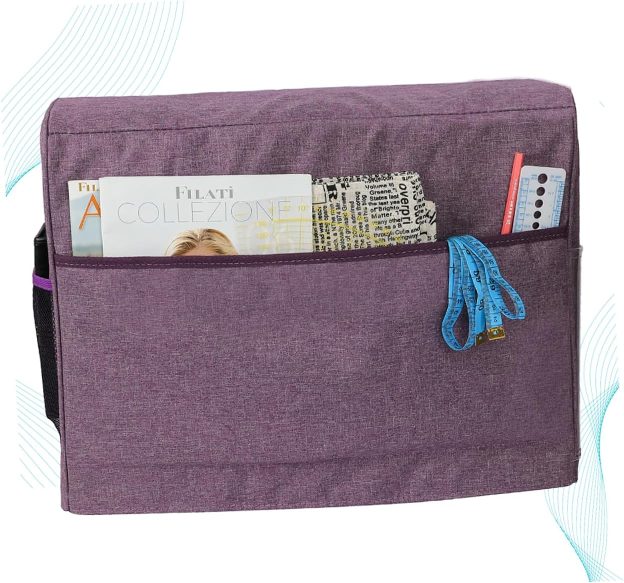 NUOBESTY Sewing Machine Cover Zipper Pocket Oxford Material Case for Home Use Easy to Clean and Stylish Design Fits Household Sewing Machines