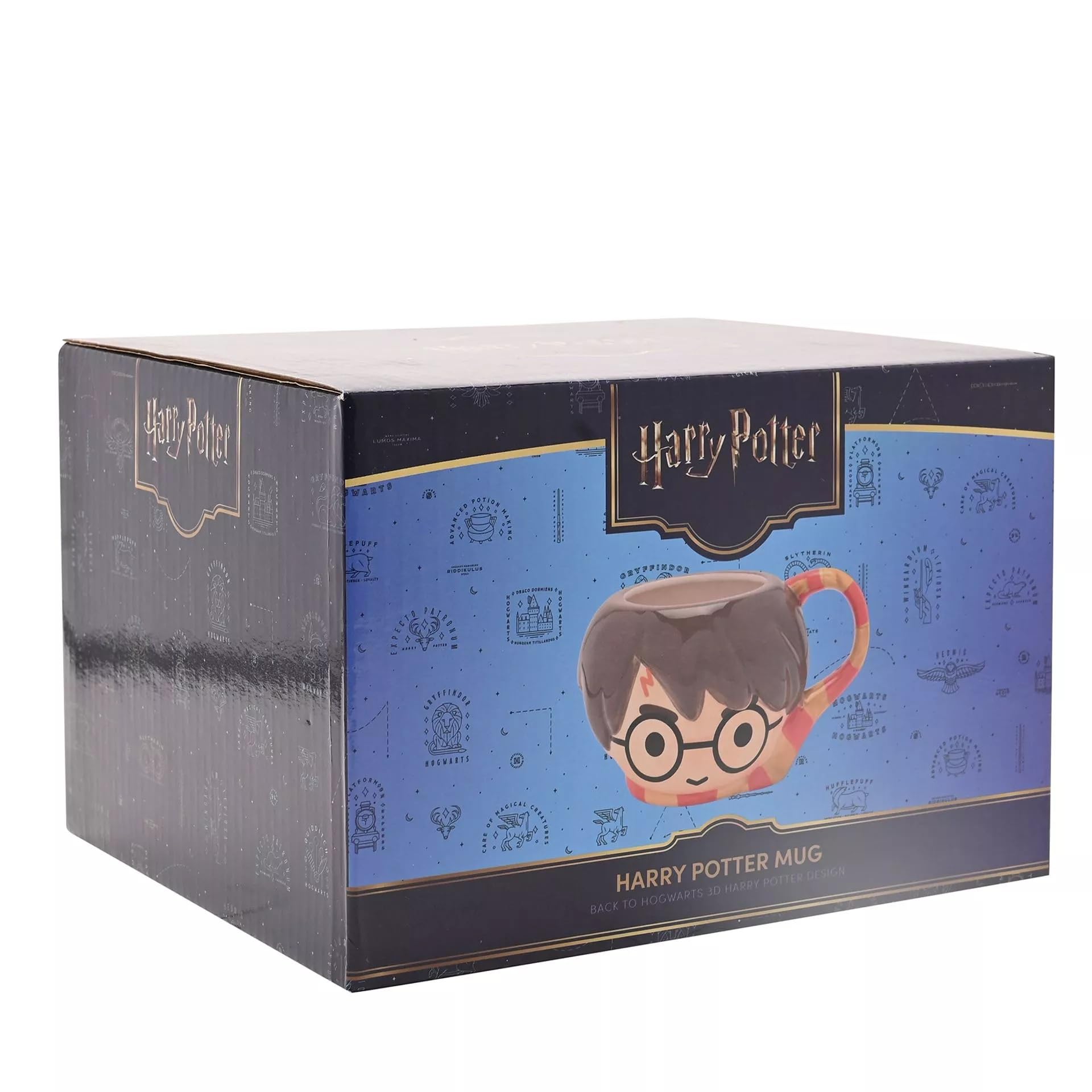 Harry Potter 'Back to Hogwart' kubek 3D, wzór postaci z okularami i blizną na błyskawice, ceramiczny, kolorowy uchwyt Gryffindor, 300 ml
