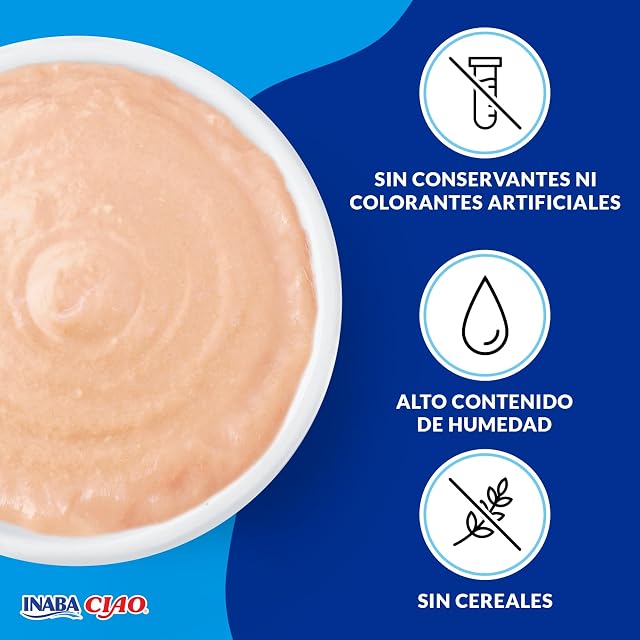 Foto 5 de 7 de INABA Ciao Bisque, Multipack Pollo, Ternera, Atún y Salmón, 960g (24 x 40g)