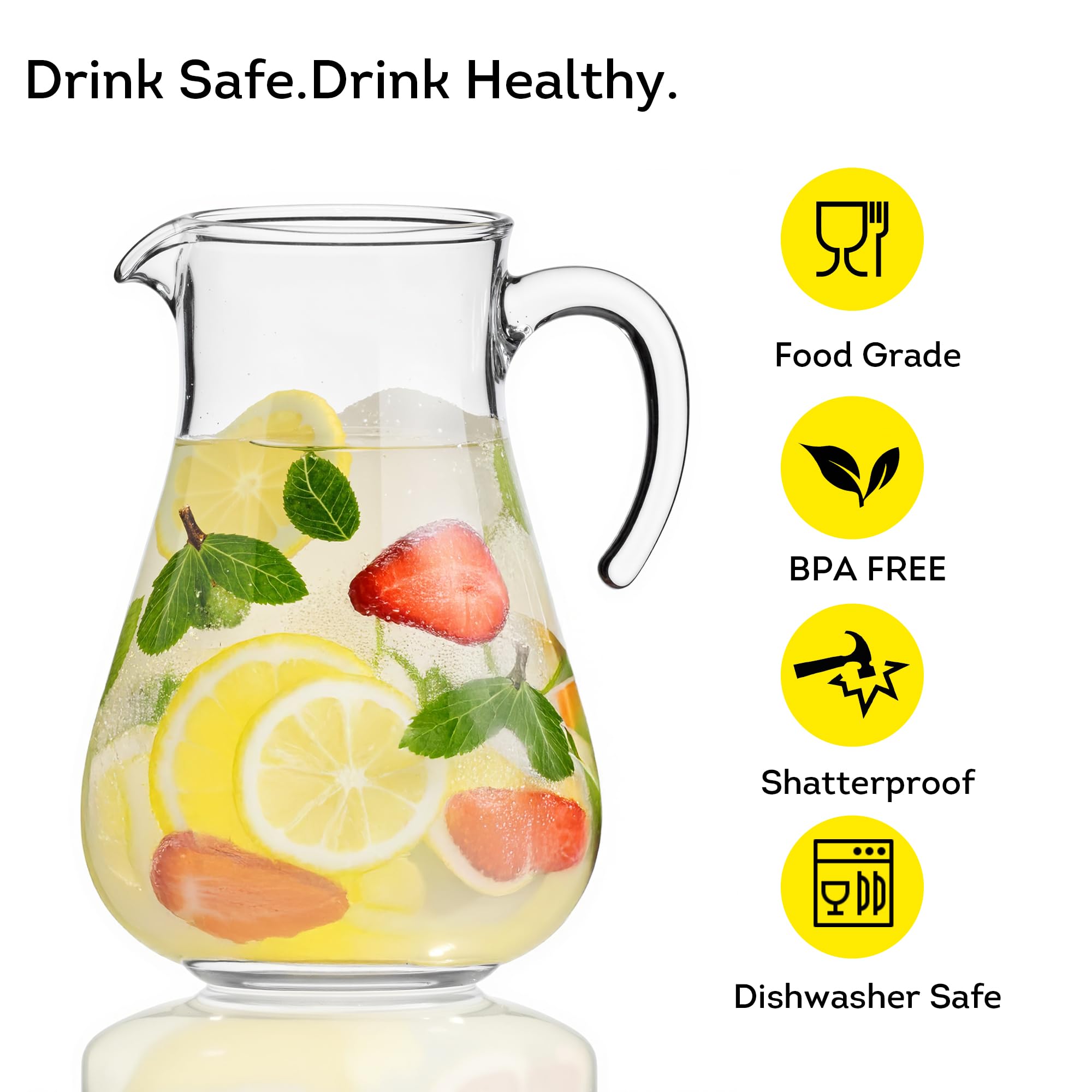 Amazon.com: Lily's Home Break Resistant Plastic Pitcher, the Large