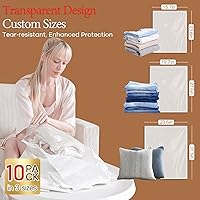 Vista 5 de Vacuum Storage Bags for Clothing Travel, 10 Pack Vacuum Bags with Rechargeable Cordless Air Pump(2 Large+4 Medium+4 Small), Compression Packing for