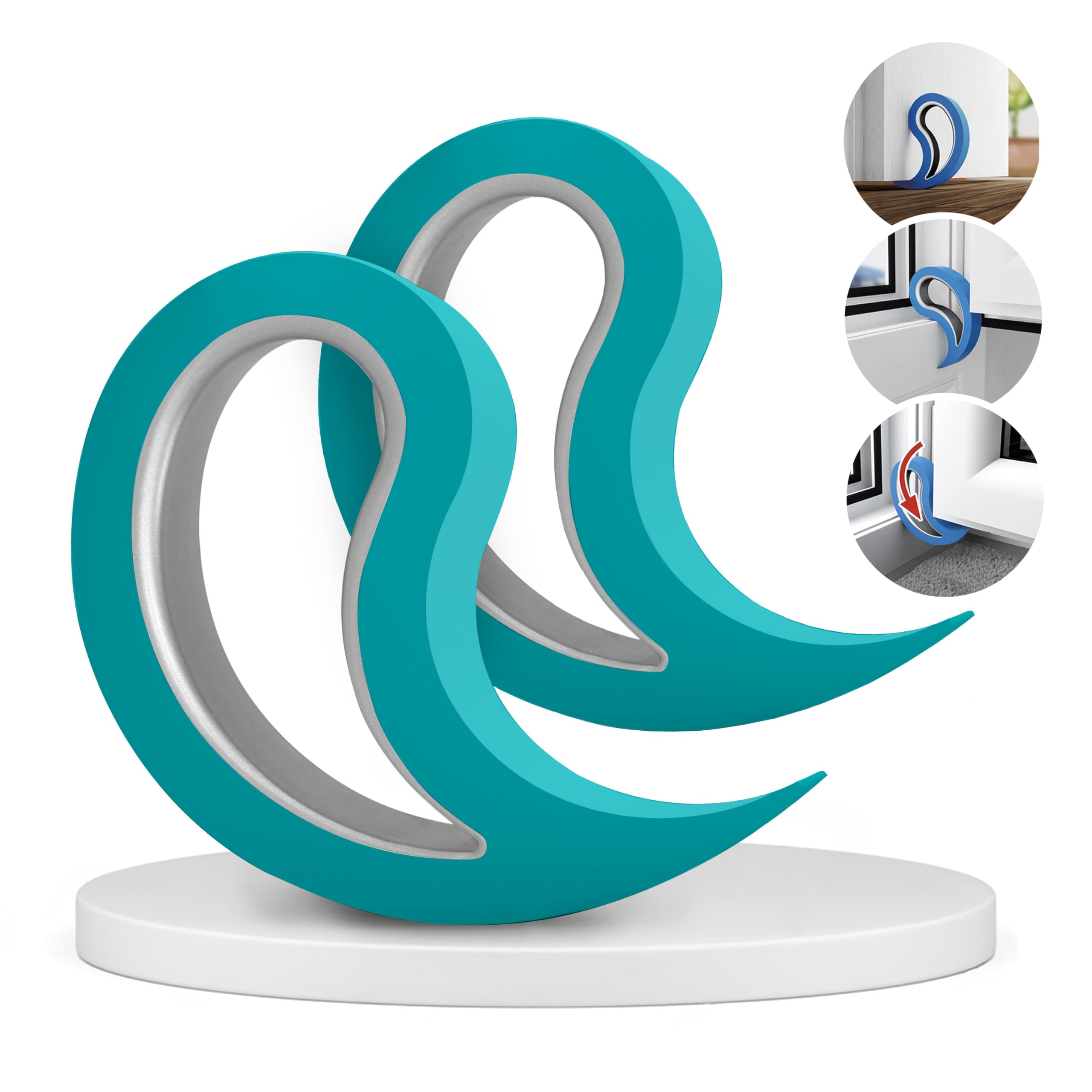 Stoppy Door and Window Stopper, Multi-Functional Wedge, Convenient Door Hook, Window Clamp, Keep Doors and Windows Open with Ease, Home and Office