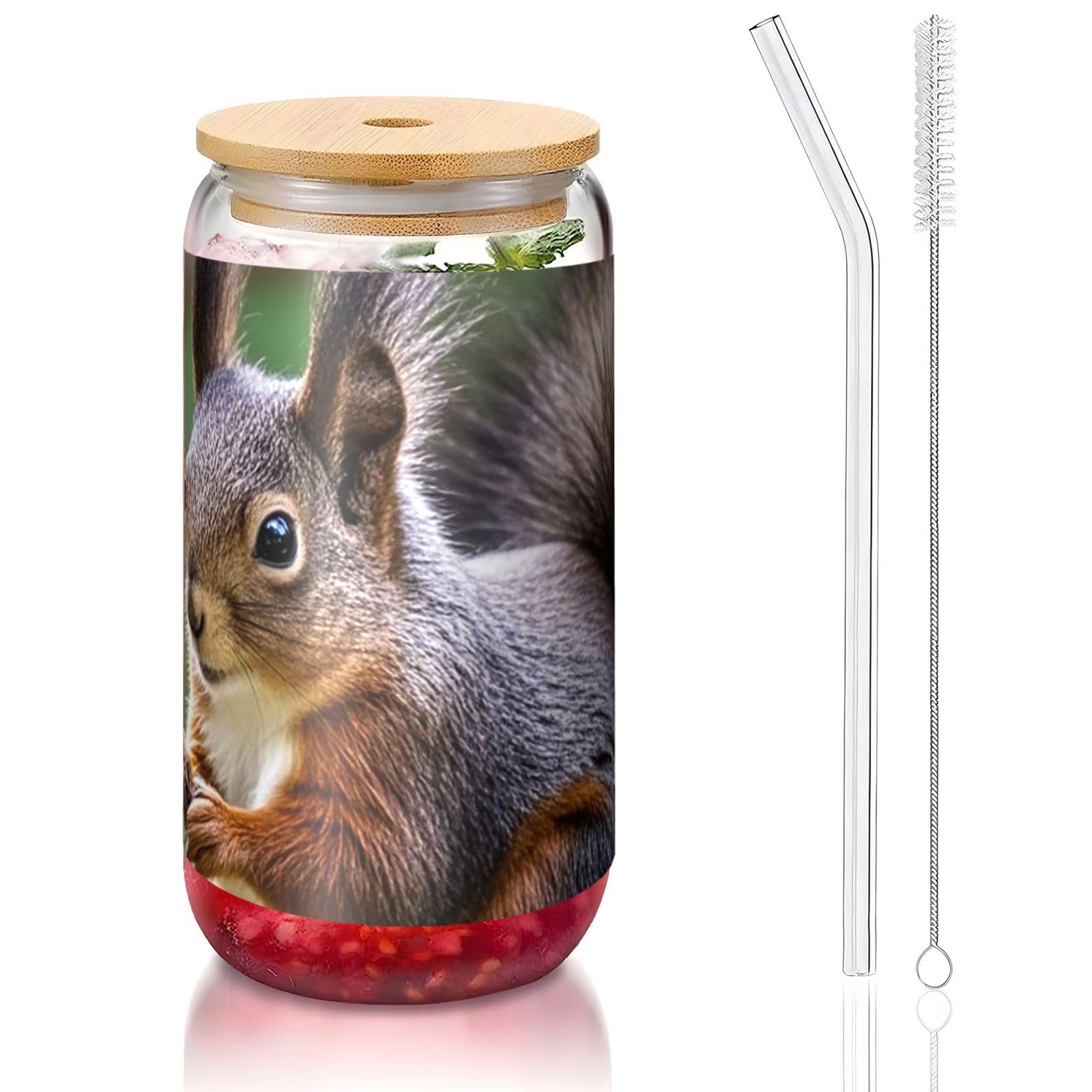 Gobelets en verre avec paille et couvercle, cadeau idéal pour cocktail