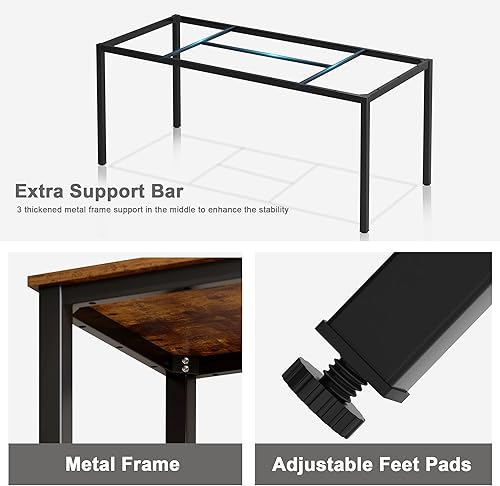 Miniatura 8 de Need Escritorio grande para computadora de 70.8 x 31.5 pulgadas, mesa de conferencias, escritorio de oficina grande, estación de trabajo para