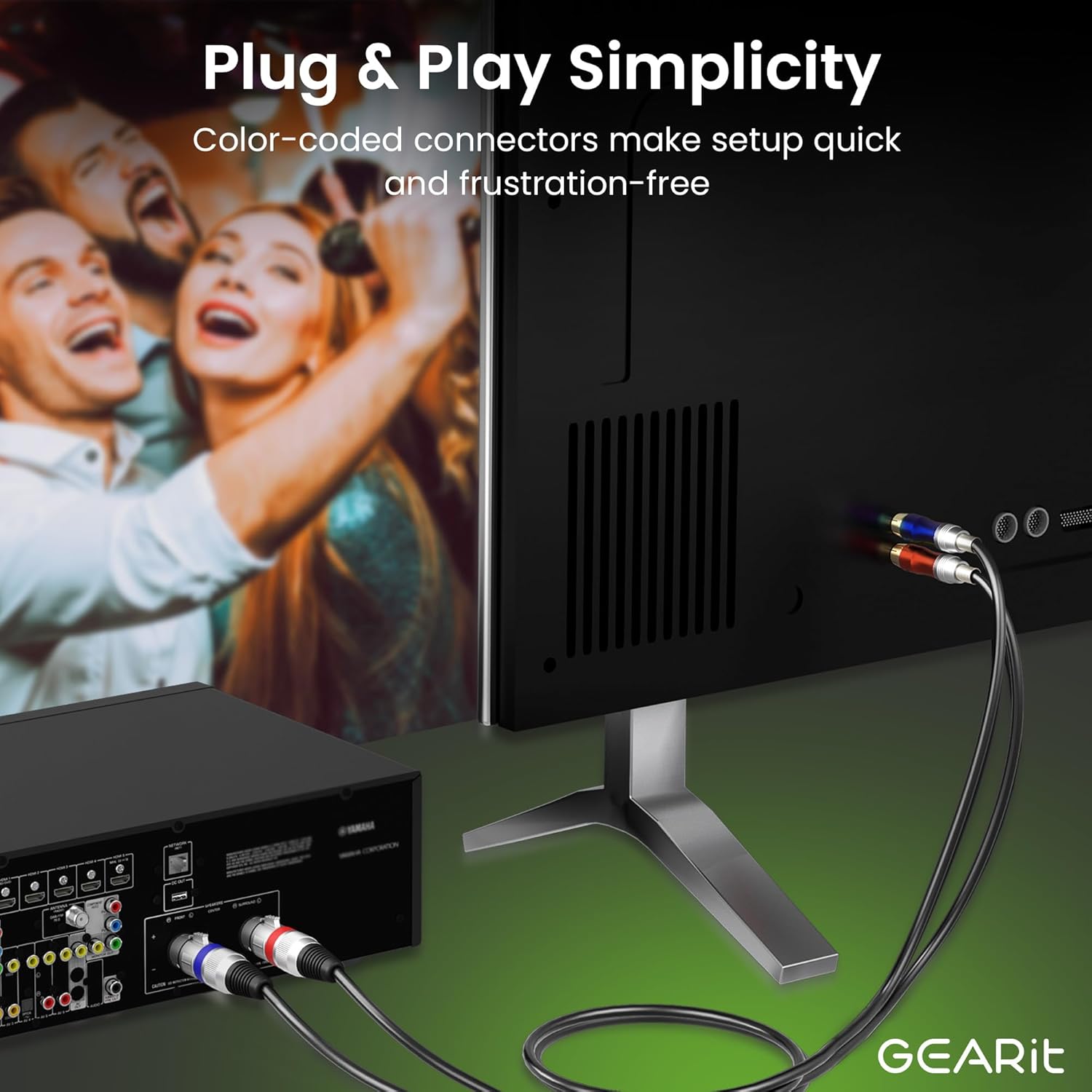 GEARit Dual 2 XLR Female to Dual 2 RCA Male Cable (15ft) 2-XLR to 2-RCA Female to Male Plug for Home Theater Mixers Amplifiers Hi-Fi Systems Microphone, 15 Feet