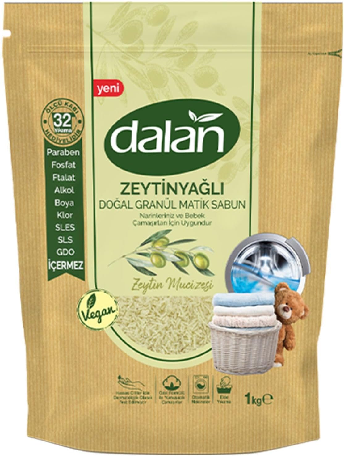 Dalan Zeytinyağlı Doğal Granül Sabun 1000 gr