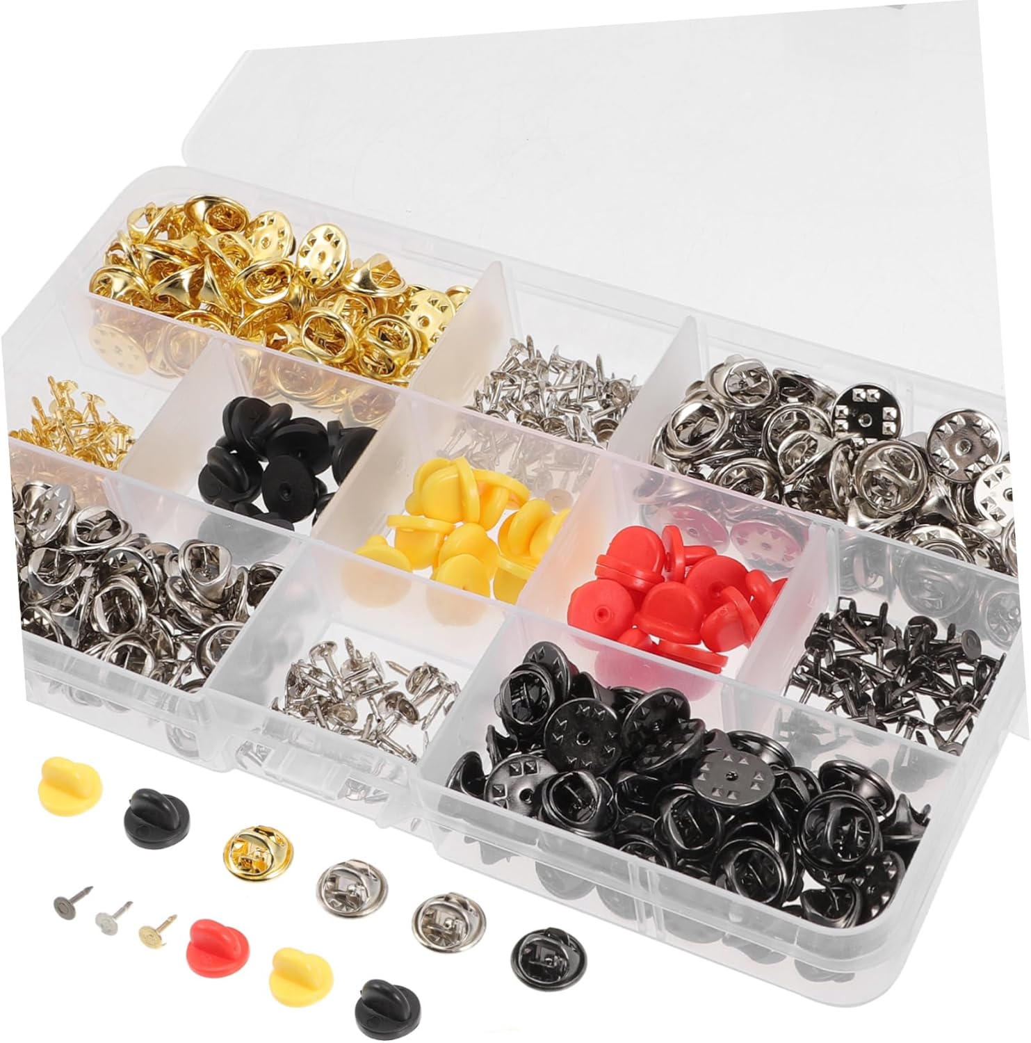 430pcs Metal Pin Backs for Brooches Durable Lapel Pin Keepers Grip for DIY Crafts and Jewelry Replaceable Butterfly Clutch Backs