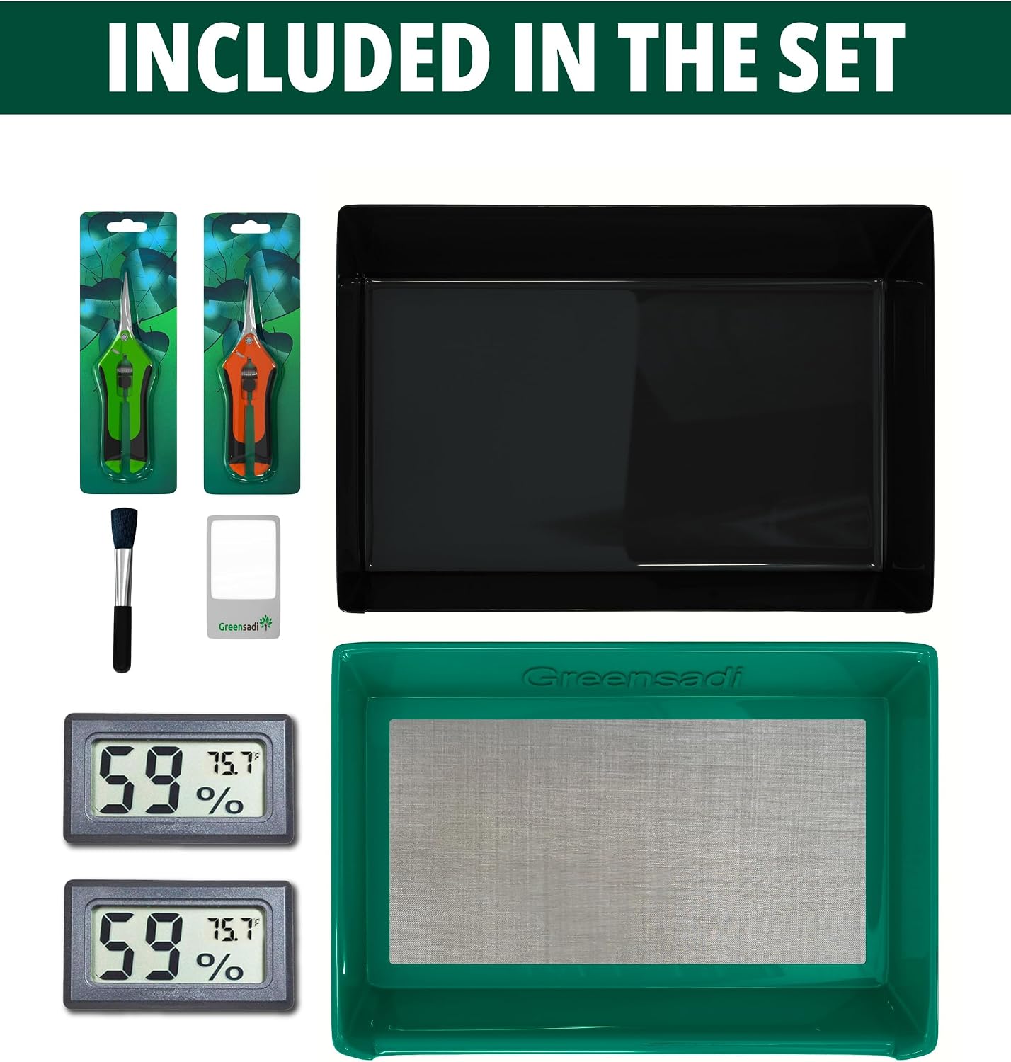 Trim Tray Set Durable, Premium Quality Trimming Tray w/ 2-Tier, 150 Micron Screen image 2