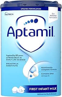 Aptamil Stage 1, No. 1 Baby Formula in Europe, Milk Based Powder Infant Formula with DHA, Omega 3 & Prebiotics, 28.2 Ounces