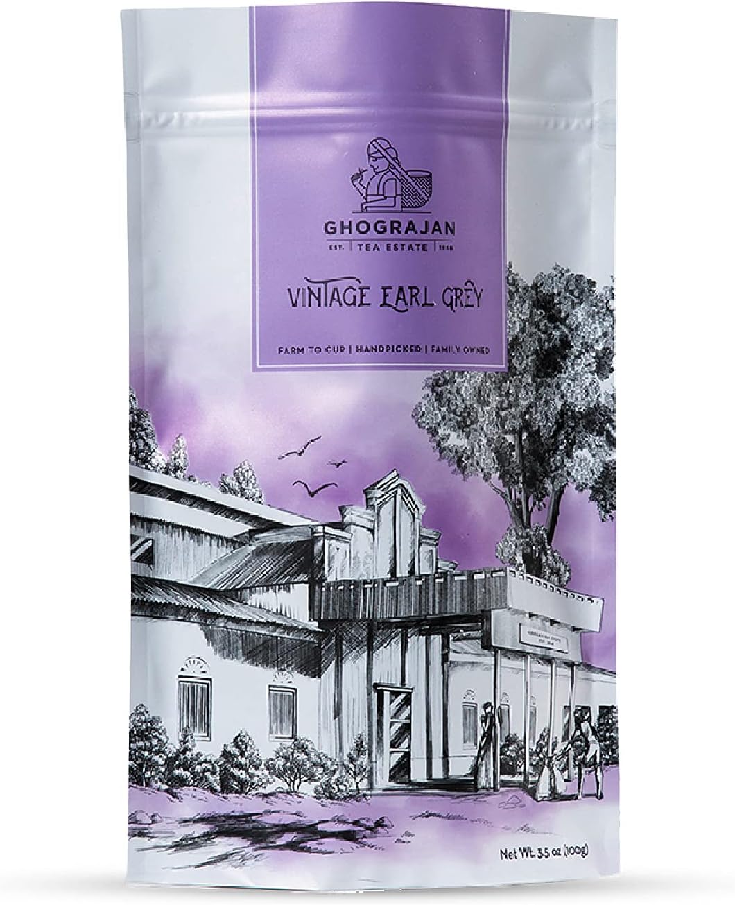 Citrusy Earl Grey Loose Leaf Black Tea (50+ Cups) - Fresh Harvest - Directly Shipped From Our Family-Owned Estate in Assam, India - Blended with Bergamot Oil Sourced From Italy - 3.5 oz Gift Pouch