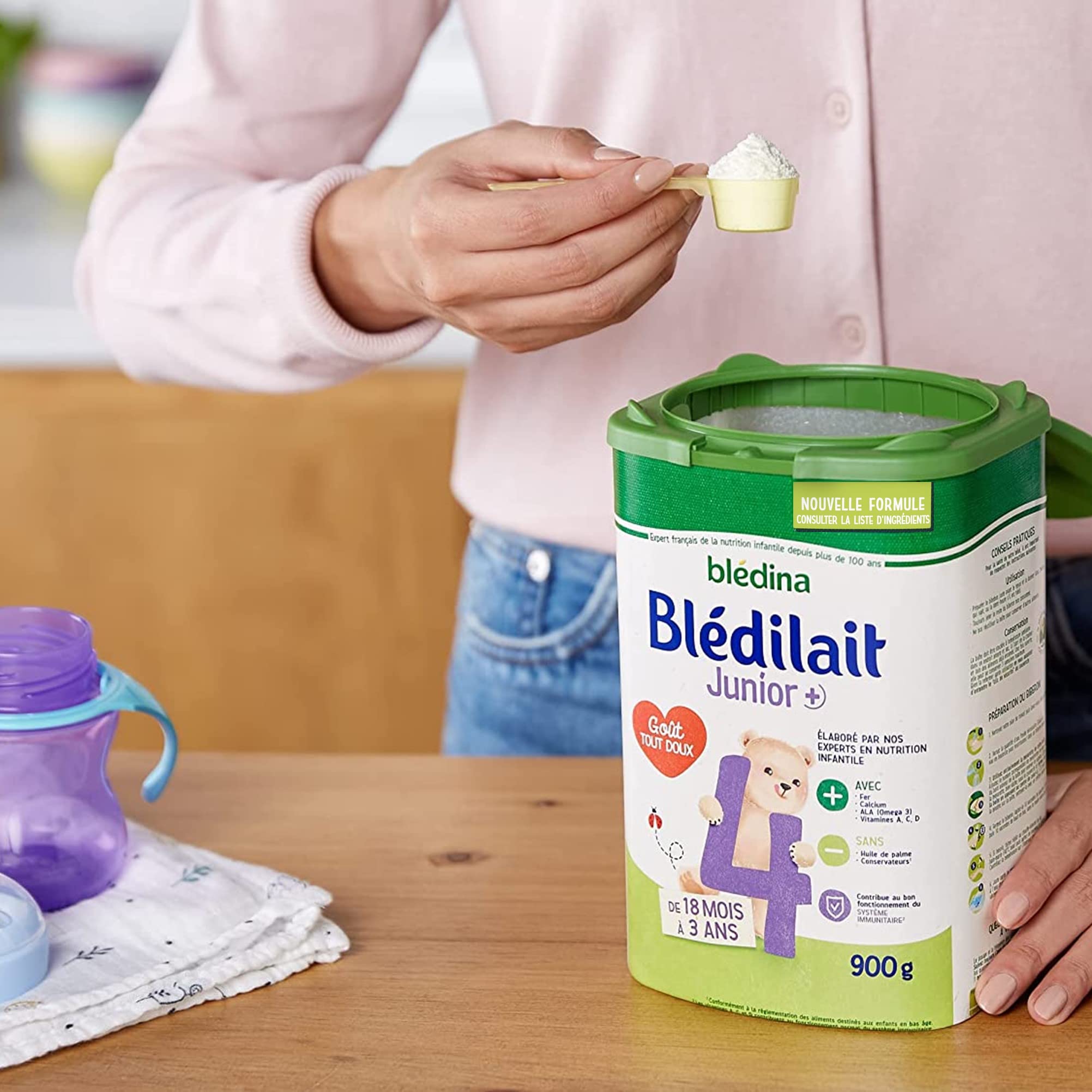 Blédina Blédilait Junior 4, Lait en Poudre pour Bébé, 18 à 36 Mois, 900g (Boîtex6)