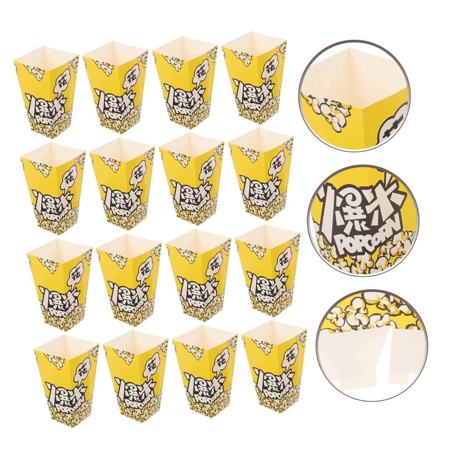 100pcs Popcorn Boxes Safe Cardboard Snack Holders for Parties Movie and Festivals for Popcorn Candy and Treats