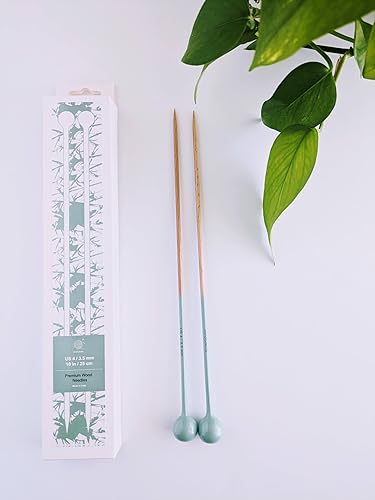 Miniatura 6 de mindfulknits Agujas de tejer de madera de haya rectas de primera calidad, tamaño 4 de EE. UU., 0.138 in - 13.8 in de longitud, suministros de punto