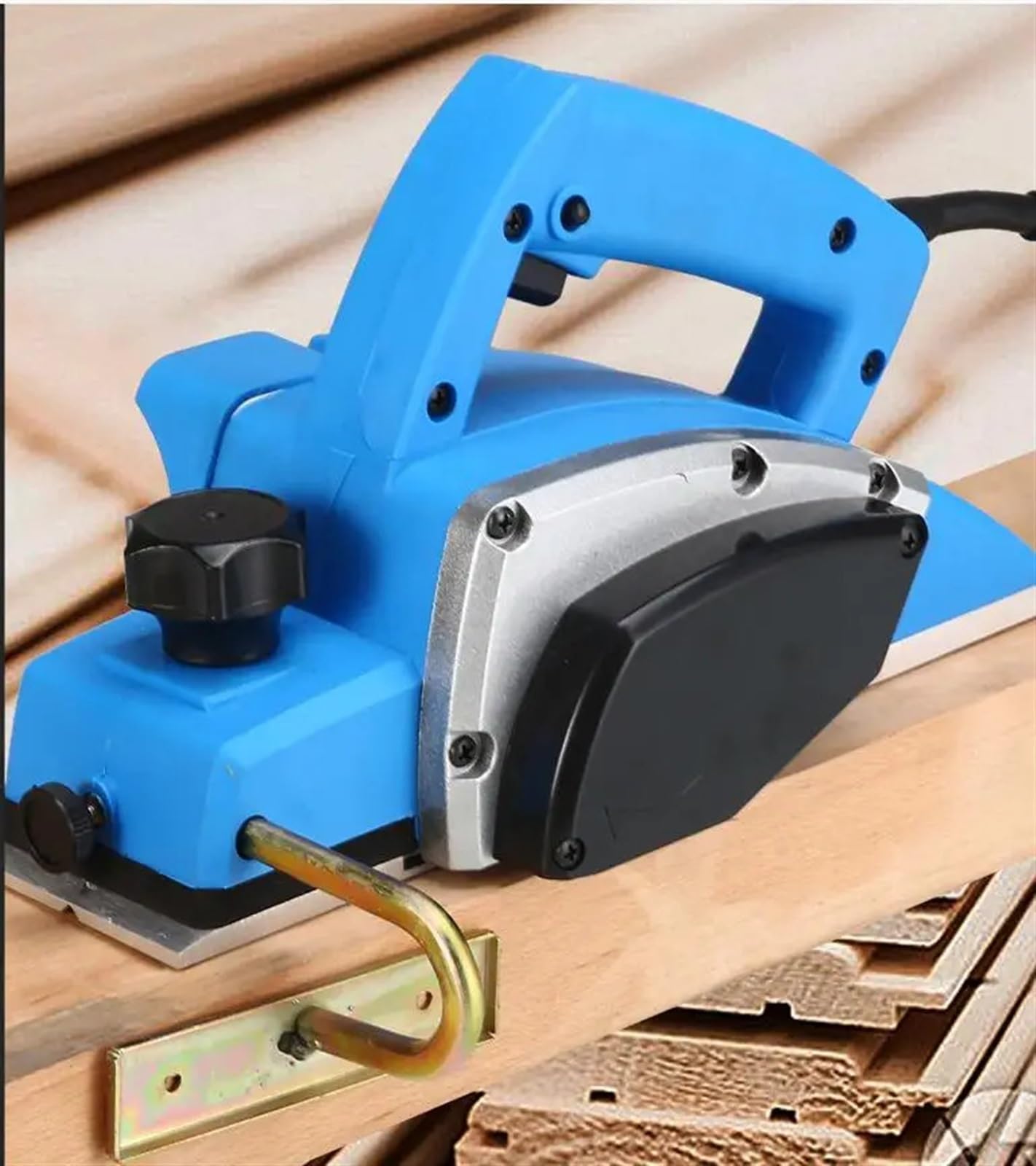 Pialla per legno, Pialla elettrica da 1100 W, pialla elettrica portatile multifunzione, pialla elettrica for la lavorazione del legno per fai da te, artigianato in legno
