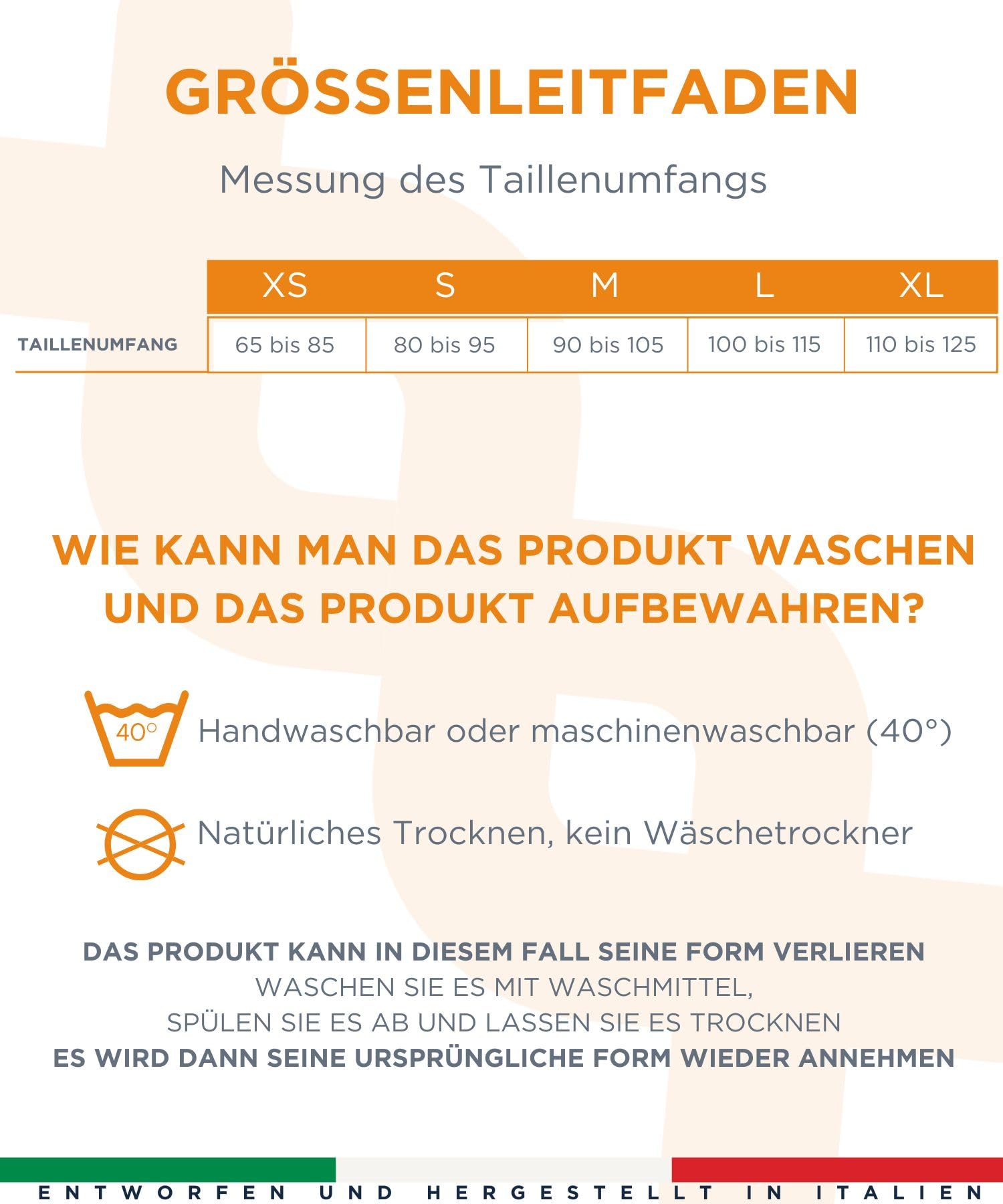 Spikenergy Rückenstützgürtel Damen, Herren, Elektromagnetische Therapie - H 32 cm Rückenbandage für Rückenschmerzen, Rückengurt, Medizinischer Selbstbehalt, Made in Italy
