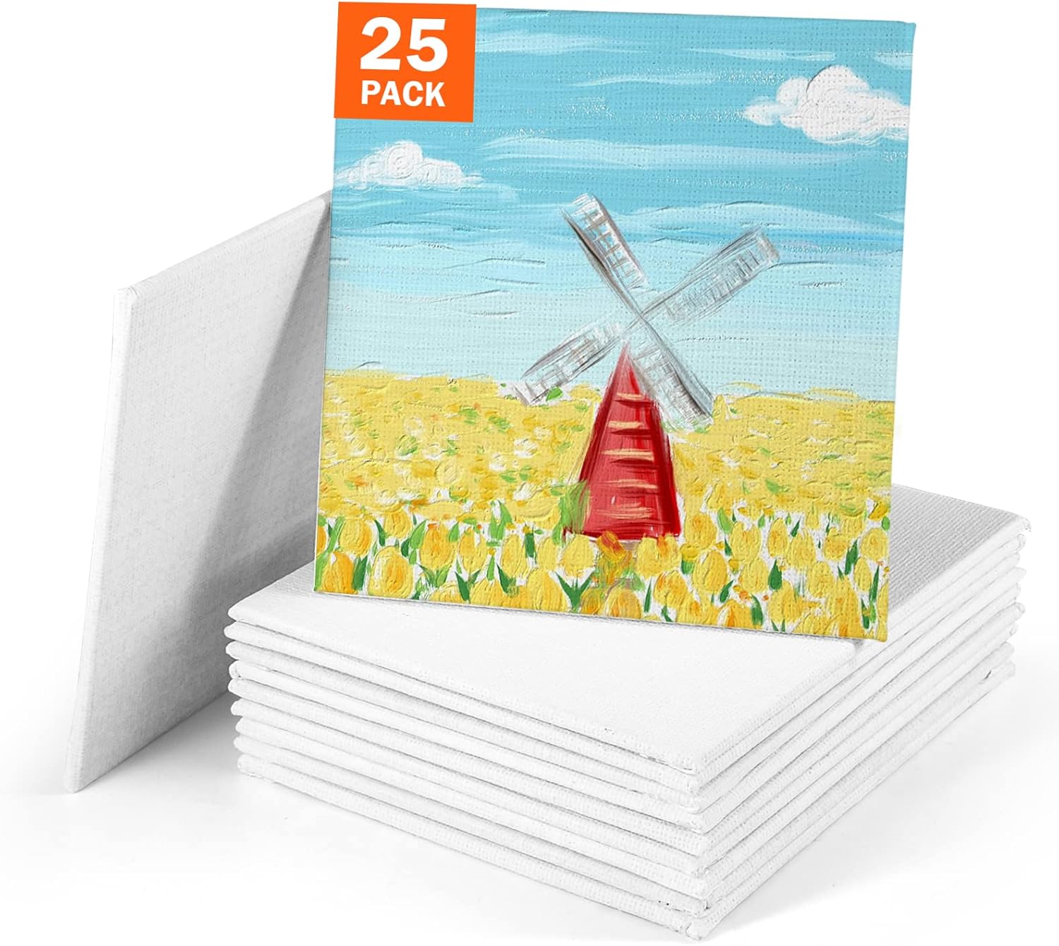 25 Pack Mini Canvas Panels,MicoSim Samall Artist Canvas