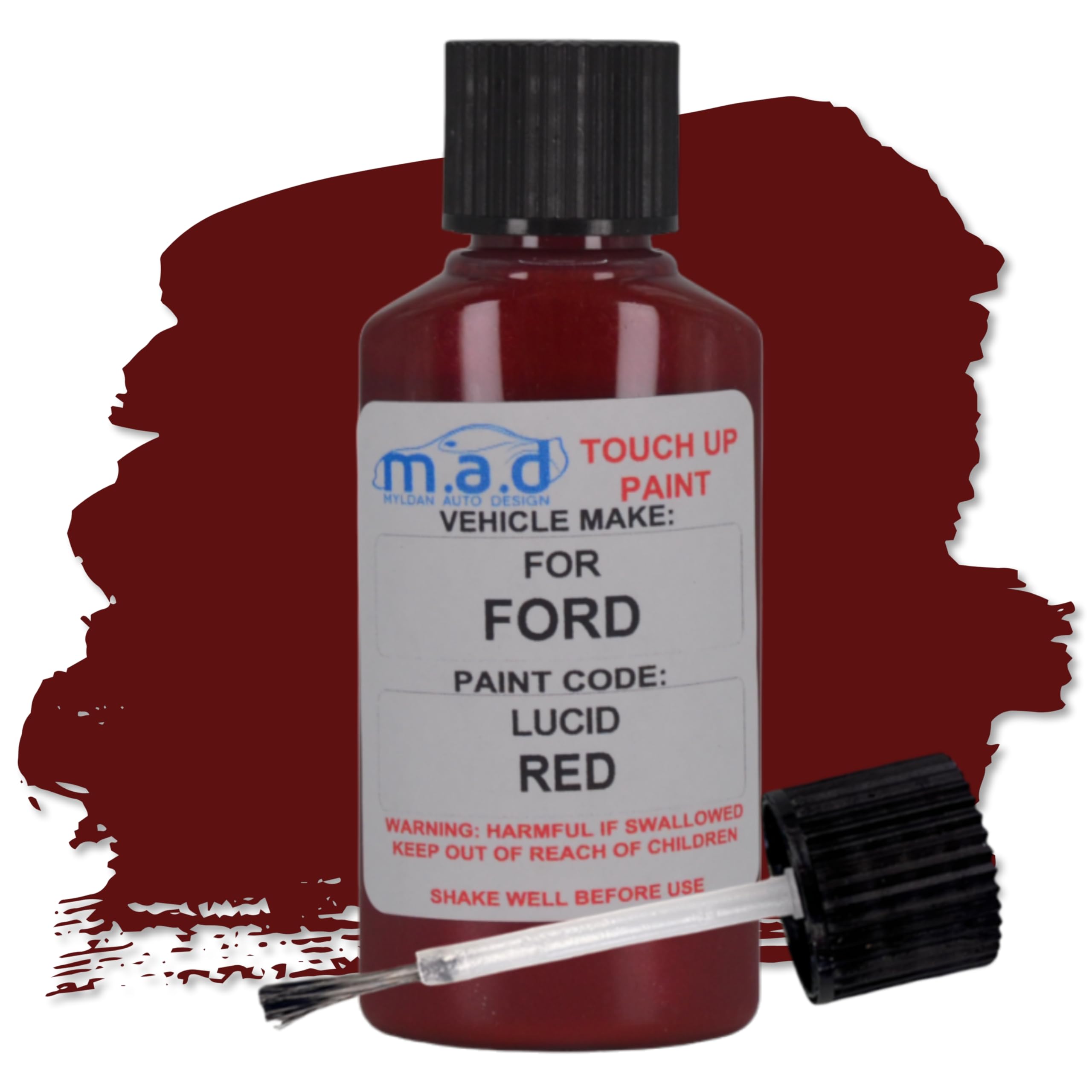 M.a.d Myldan Auto Design Paint Only M.a.d For Ford Lucid Red Touch Up Kit Compatible With Fiesta Focus Puma Kuga Galaxy (, 30 Milliliters)