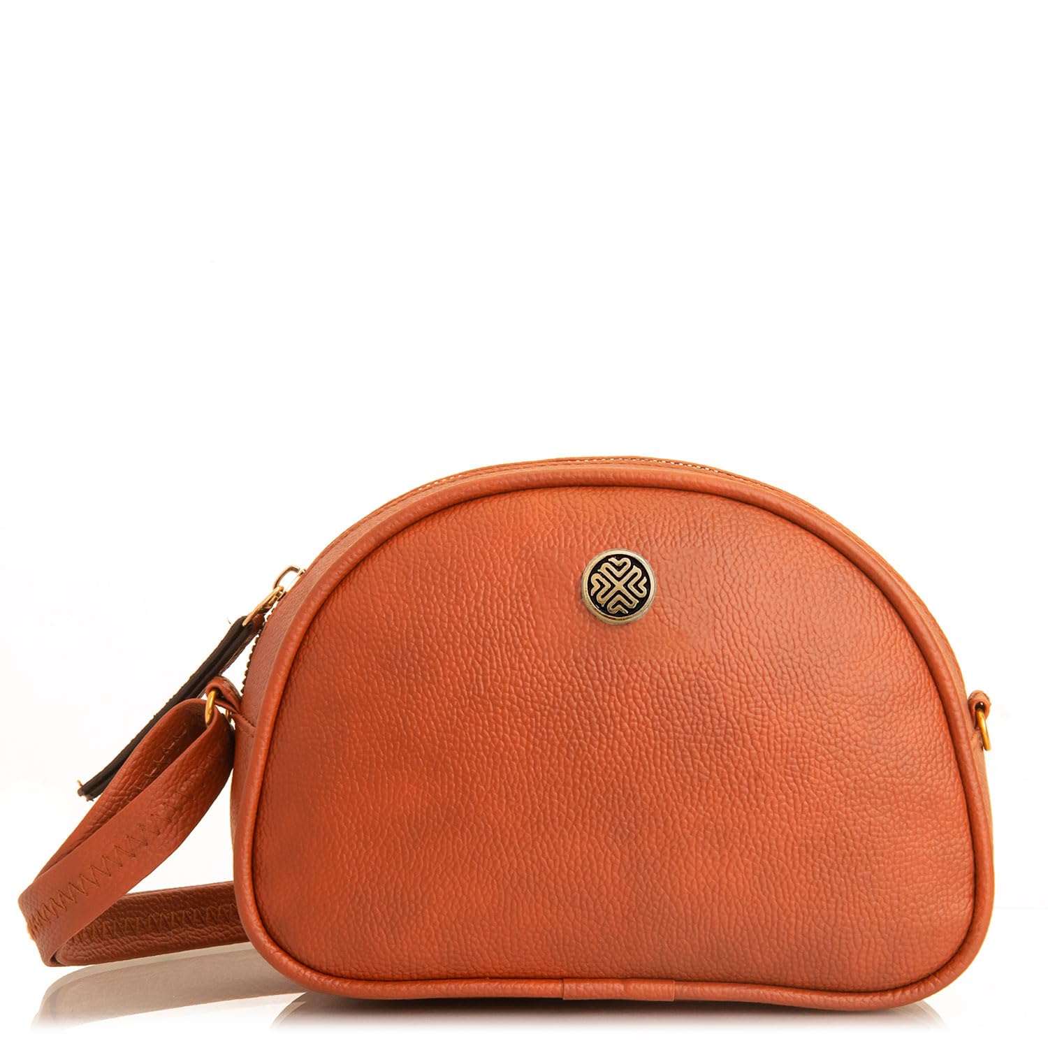 SACCI MUCCI Womens Classic Chic Crossbody Purse, Top Zip Closure, Adjustable Shoulder Strap, Interior Pocket, Textured Pu Leather (Windsor Tan Textured) (B0D1KJWHQR) Amazon Price History, Amazon Price Tracker