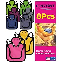 8 PCS Chicken Saddle for Hens, 8 Colors Hen Saddle for Chickens Adjustable Straps Chicken Apron, Heavy Duty Poultry Feather Protector for Back & Sides, Rooster Mating Armor with Shoulder Cover