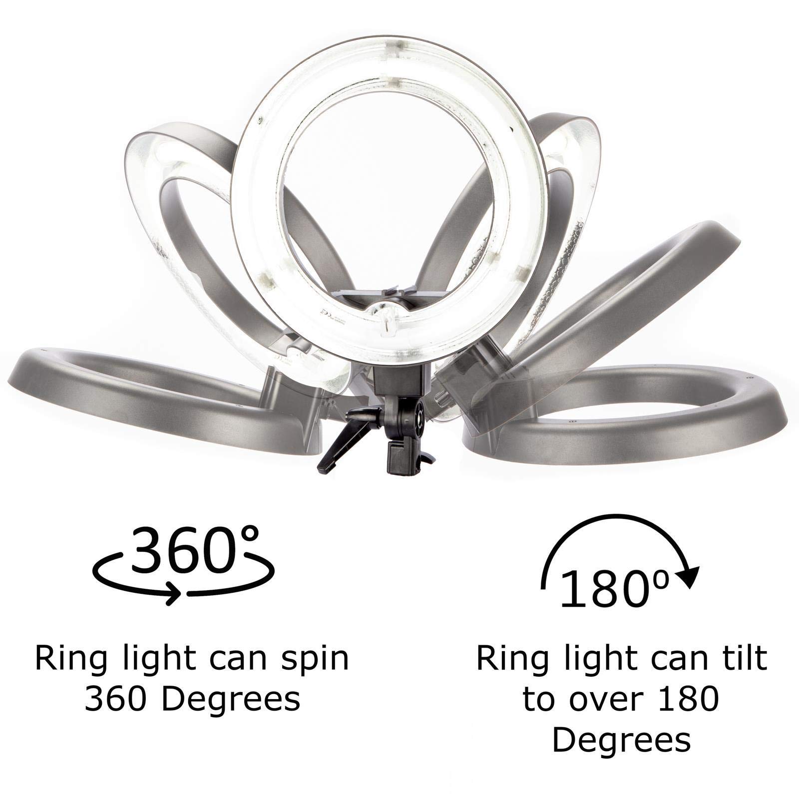 Luce ad anello da 34,3 cm con treppiedi per il Live Streaming Make Up, 40W Dimmerabile Kit di bellezza per YouTube TikTok Video Vlogging Fotografia Selfie Foto