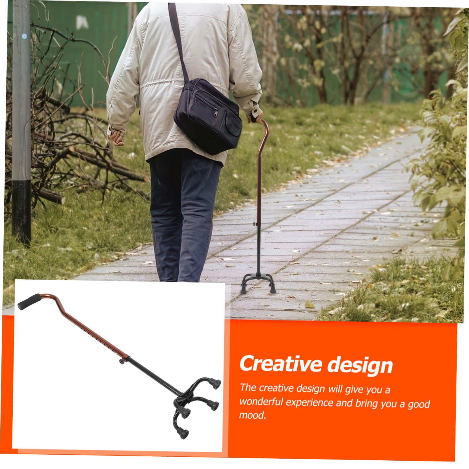 GALPADA Bastone Elevata Regolabile Alluminio per Anziani di Lega e Antiscivolo Ergonomico Impugnatura Stabilità per Attività Outdoor e Montagna