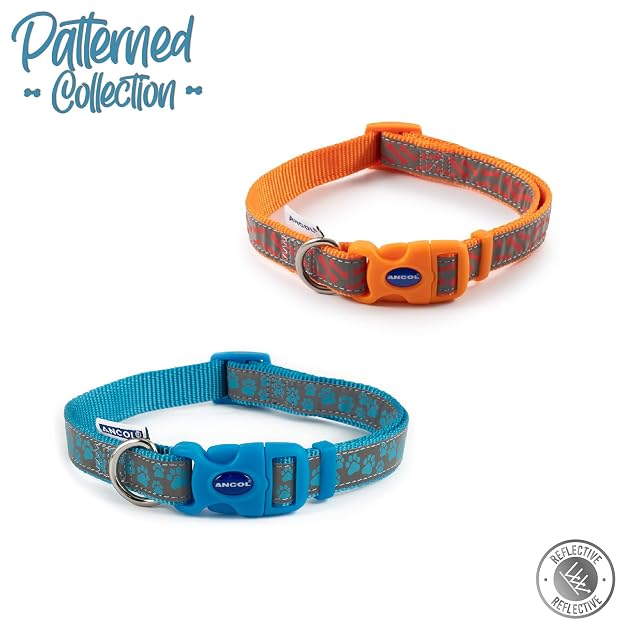 Foto 3 de 3 de Ancol SZ5-9 - Cuello ajustable (nailon, 45 a 70 cm), diseño de pata, color azul