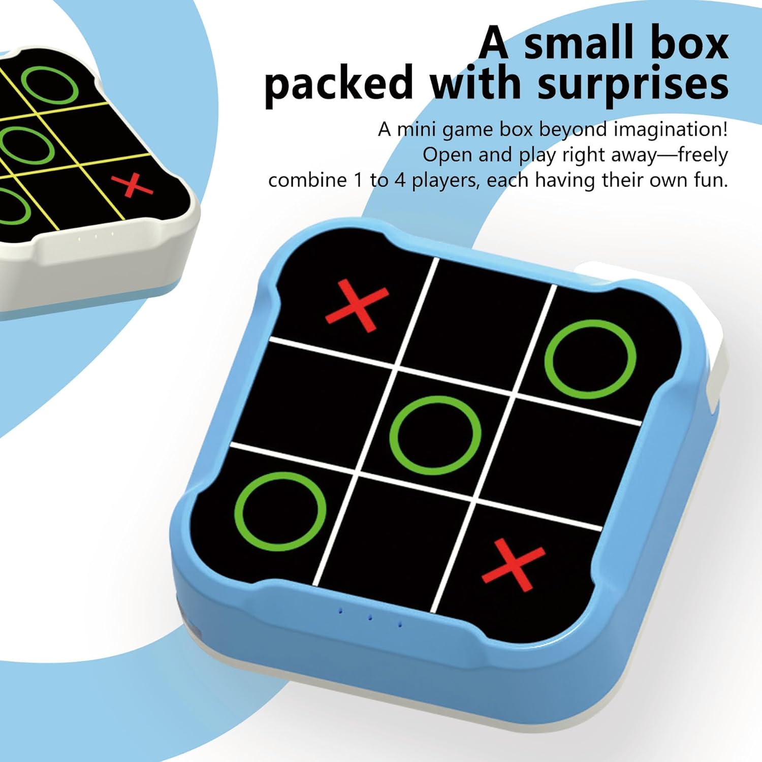 Tic Tac Toe Bolt Game,Handheld Electric Puzzle Game Console, Board Games for Kids and Adults,Gift Ideal for Kids and Adults' Birthday(Blue)