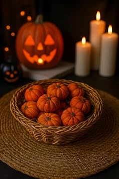 Mireva Mini Balkaba  Sepeti Seti   El Yap m  Sonbahar & Halloween Masa Dekoru | Farmhouse & Boho Stil