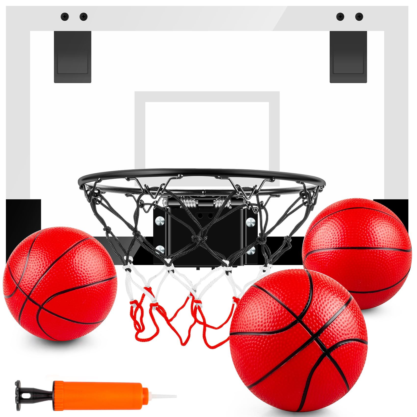 TREYWELL Indoor Basketball Hoop Boys Gifts for Teens and Adults Door Room Basketball Hoop Mini Hoop with 3 Balls, Basketball Toys for 8 9 10 11 12