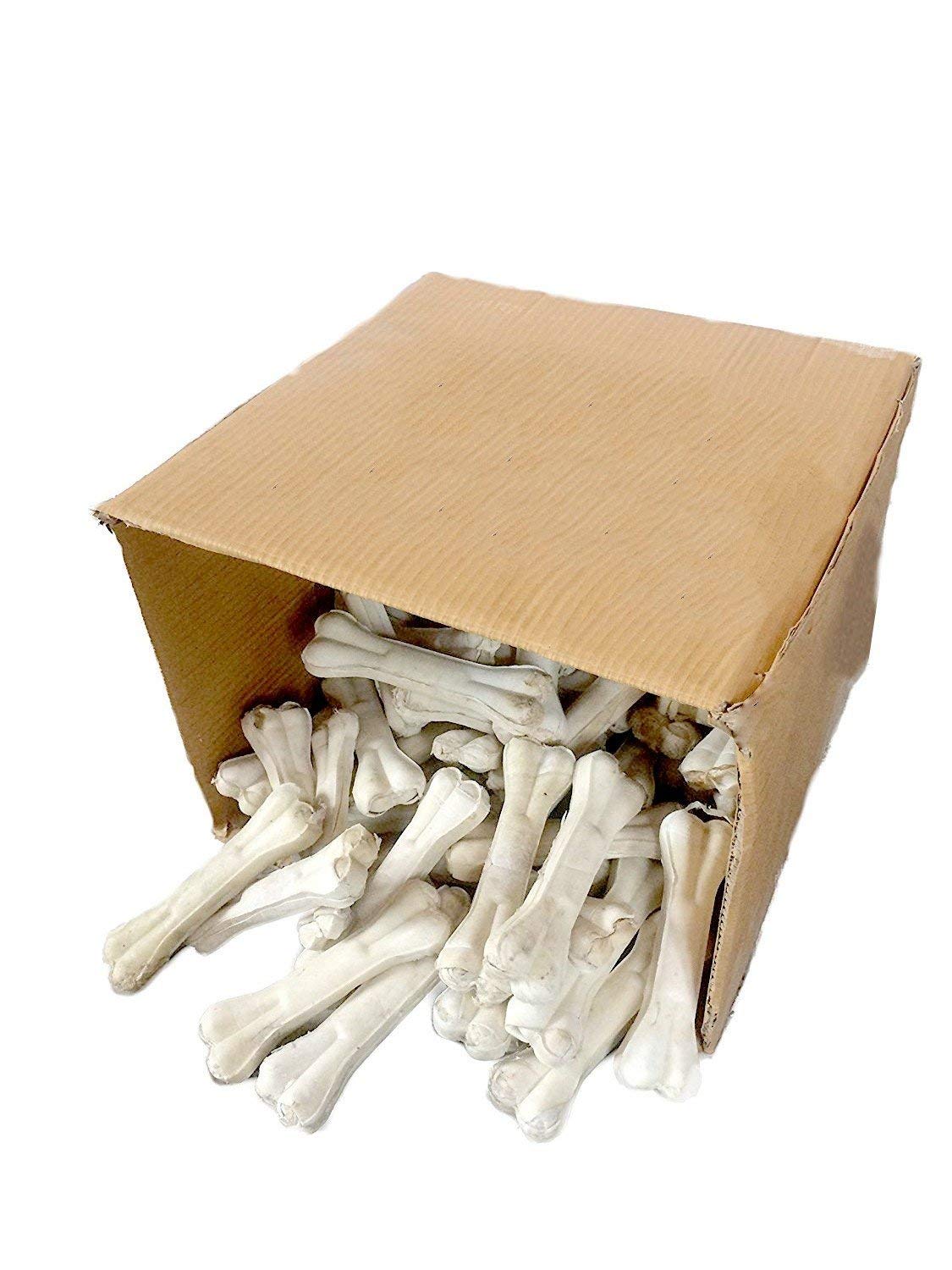 VIP Collection Rawhide Pressed Dog chew Bone Prevent Destructive Behavior Boredom Makes Teeth and Gums Healthy Long Lasting chew Bones (8 Inches Pack of 1kg)