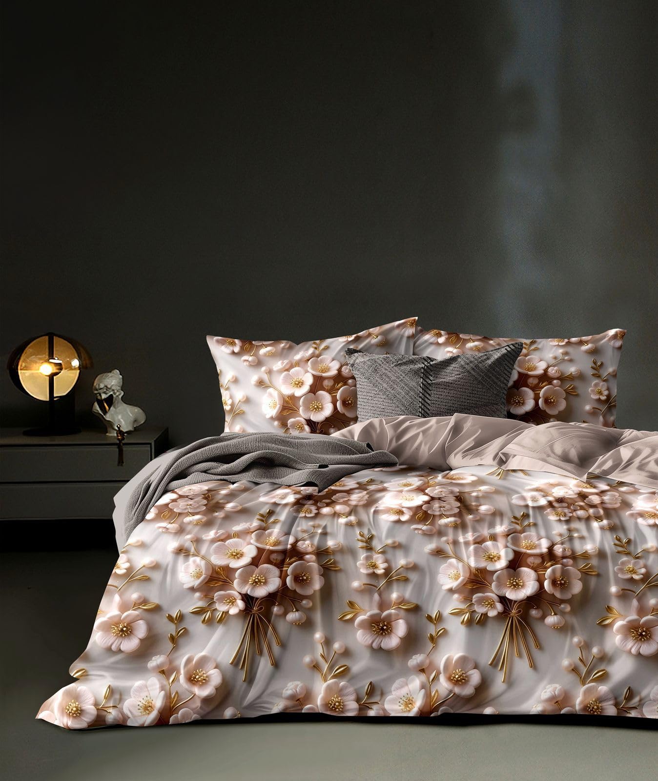 Shri Anand Creations 7D Print Super Soft Glace Cotton Duvet Cover, Rajai Cover, Quilt Cover, Blanket Cover, Comforter Cover, Dohar Zipper Closure. (Multi: 21, Double Bed 90X100 inches)-picture-25