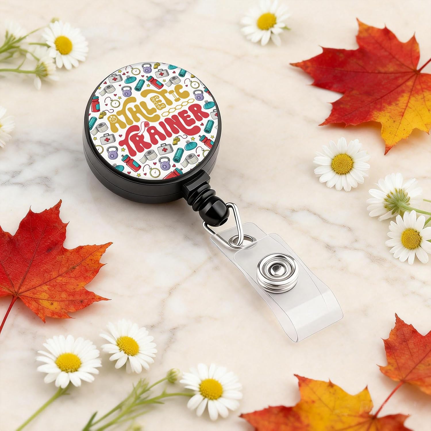WUSUANED Athletic Trainer Badge Reel Fitness Coach Gift Athletic Training Gift Sport Trainer Badge Holder (Athletic Trainer BR) image 5