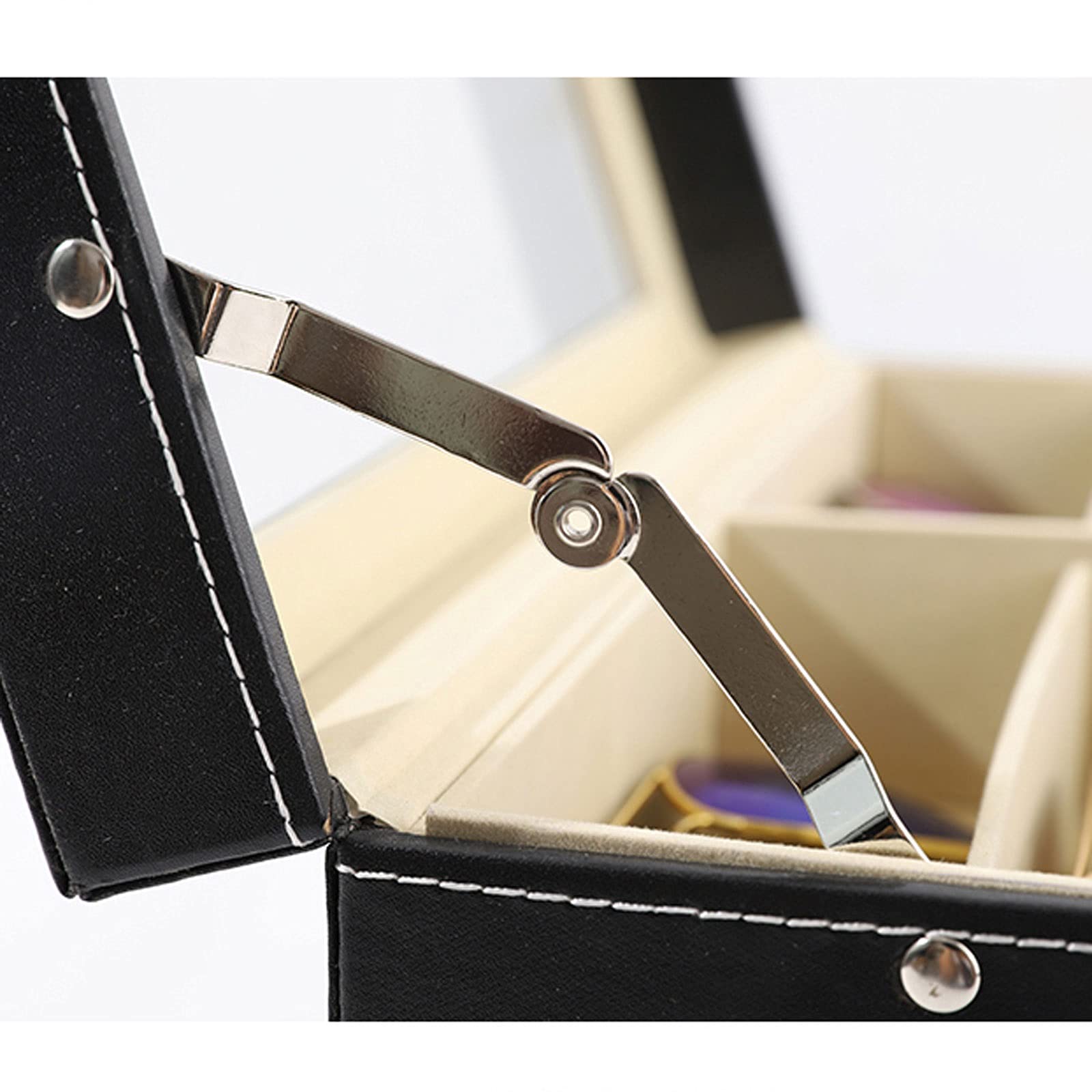Stojak na okulary, okulary przeciwsłoneczne organizer Black Sungglas uchwyt pudełko do przechowywania okularów korektor ozdoba zegarka organizer okulary okulary okulary przeciwsłoneczne stojak (rozmiar: średni)