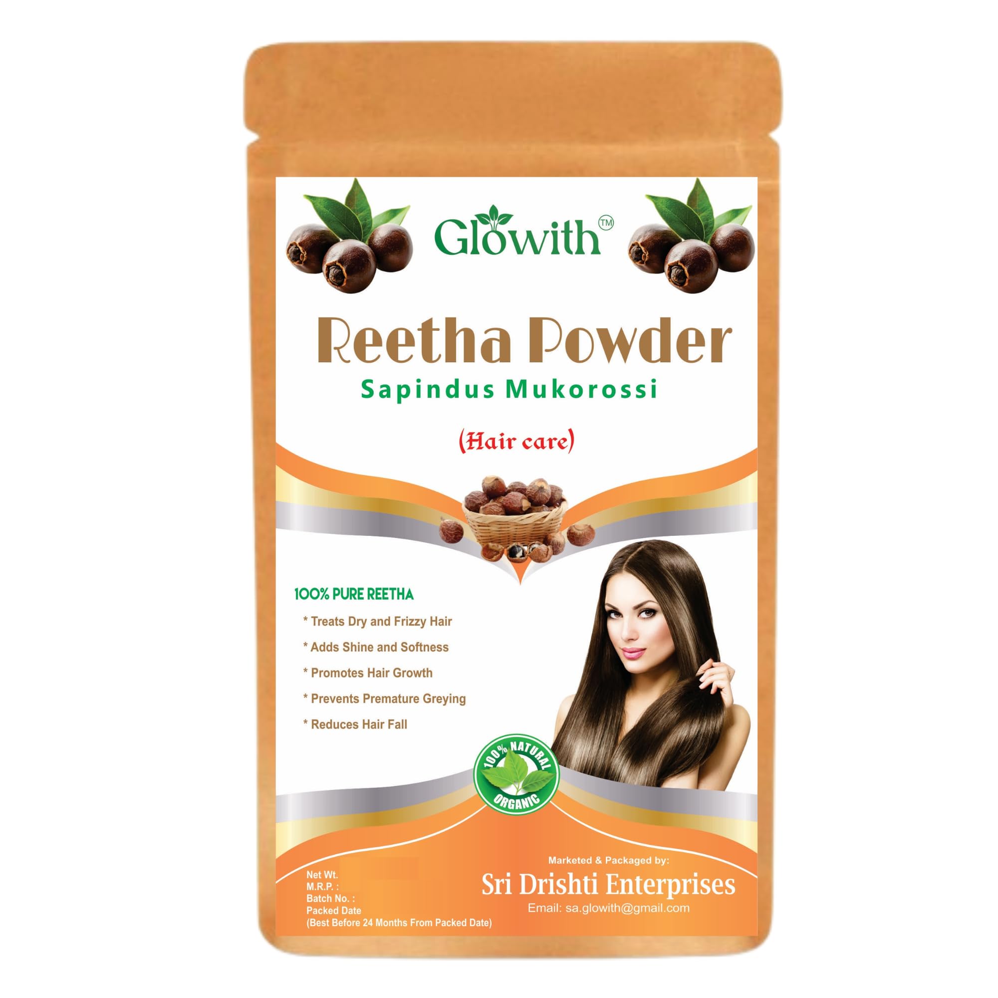 Reetha/Aritha Powder 100g | Soap Nut |Natural & Organic Hair Cleanser | Herbal Dandruff Control | Promotes Healthy Scalp & Hair Growth | Sulfate-Free & Chemical-Free | Ayurvedic Hair Care Powder for Women & Men-image-32