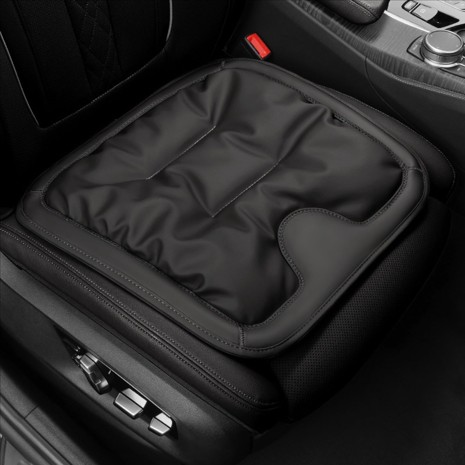 Cojín Asiento Coche para Benz EQS (X296 V297) EQV (B. 447), Transpirable y Antideslizante Cojin Asiento Coche Espuma De Memoria, aliviar la presión,Single-Black
