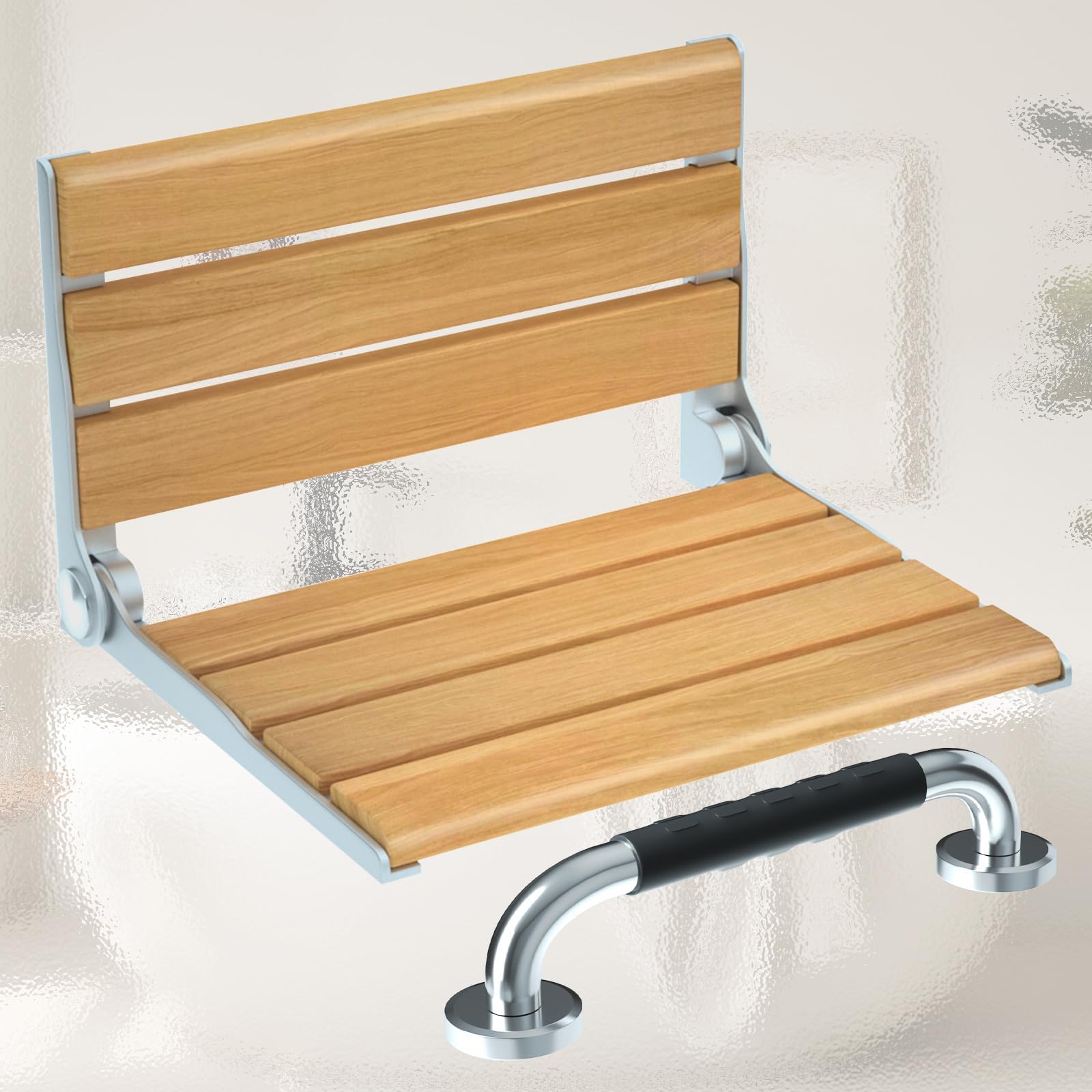 Folding Shower Seat and Bench Wall Mounted, Shower Chair