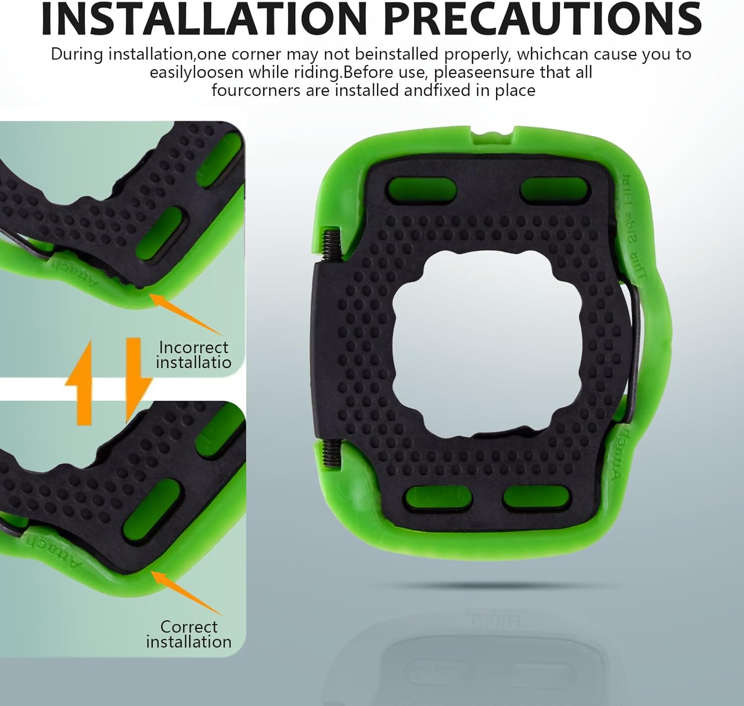 1 Pair Quick Release Cycling Shoes Cleats Self-Locking Pedal Aerodynamic for Wahoo for SpeedPlay for Zero (Green)