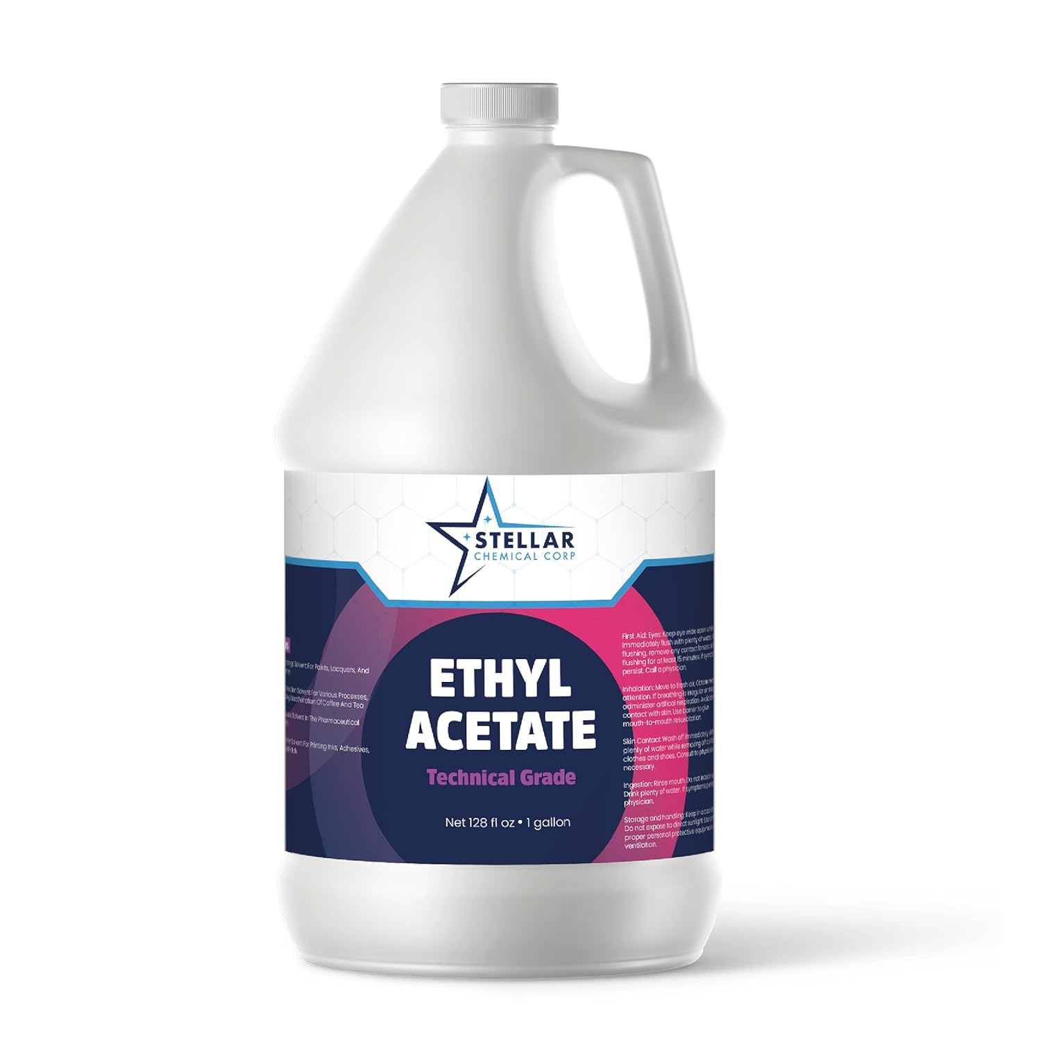 Ethyl Acetate - Tech Grade- Paints, Varnishes, Lacquers, Extraction, Cleaning, and Perfumes - Domestically Sourced - Stellar Chemicals - 1 Gallon