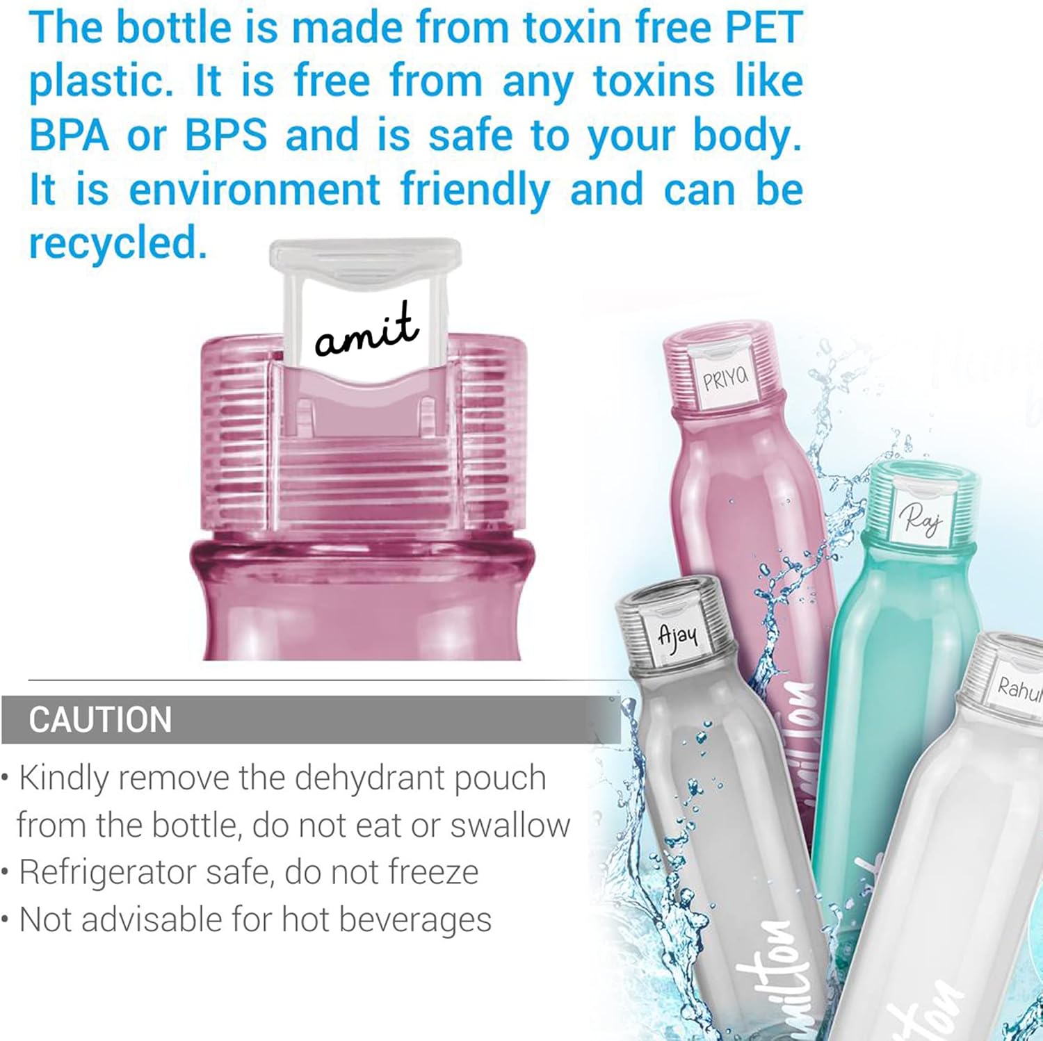 Milton Name Tag 1000 Water Bottle, 958 ml, Green