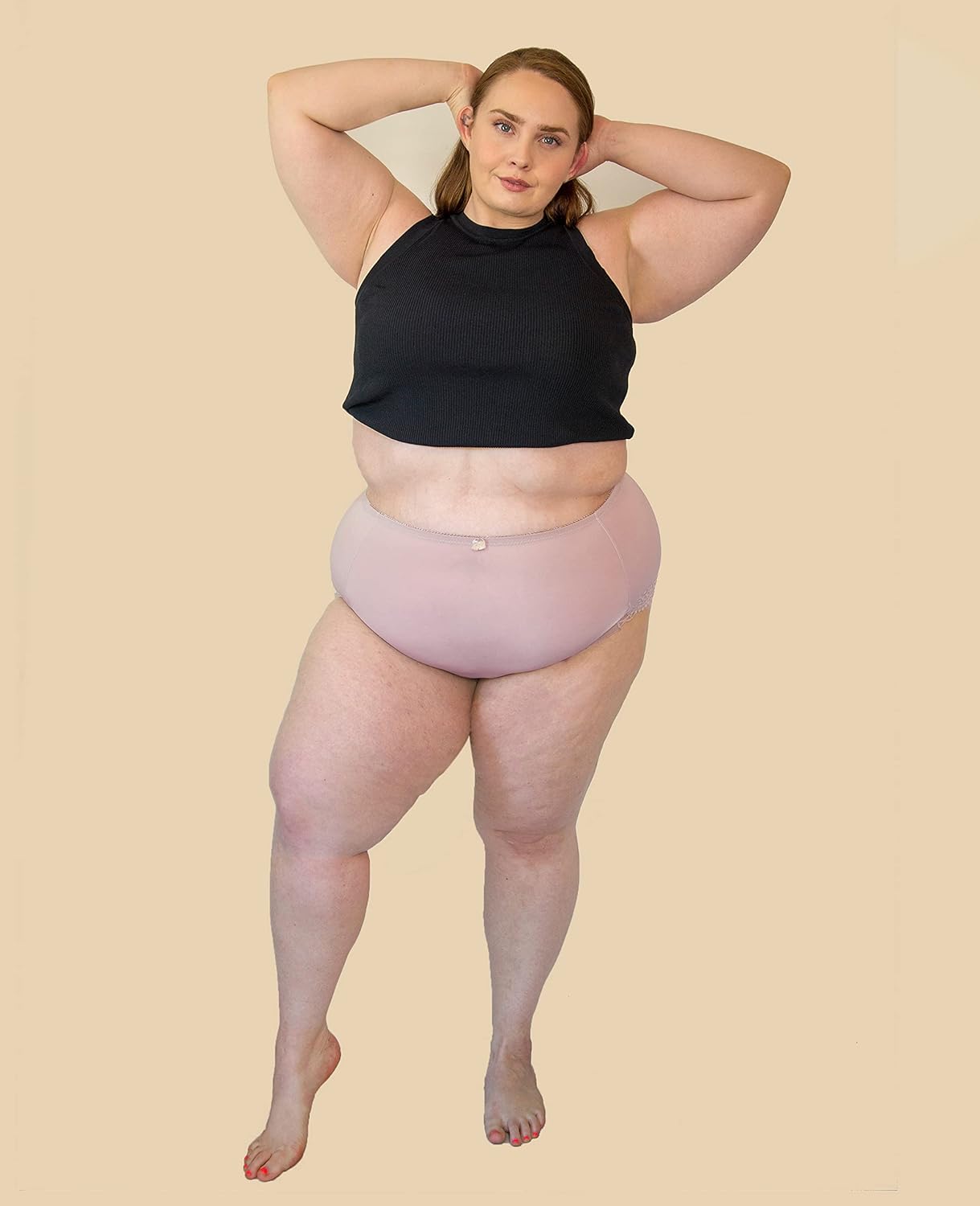 Womens Briefs Underwear Light Tummy Control Panties S-Plus Size 4 Pack Girdle Panty - Image 6