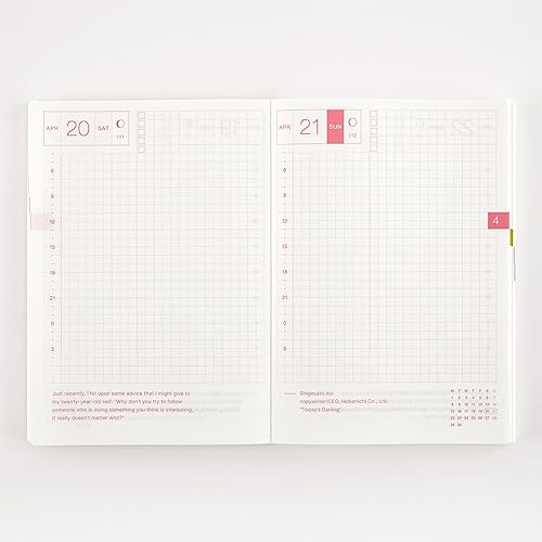 Miniatura 4 de Hobonichi Libro original de Techo InglésA6Enero 2024 InicioInicio de lunes