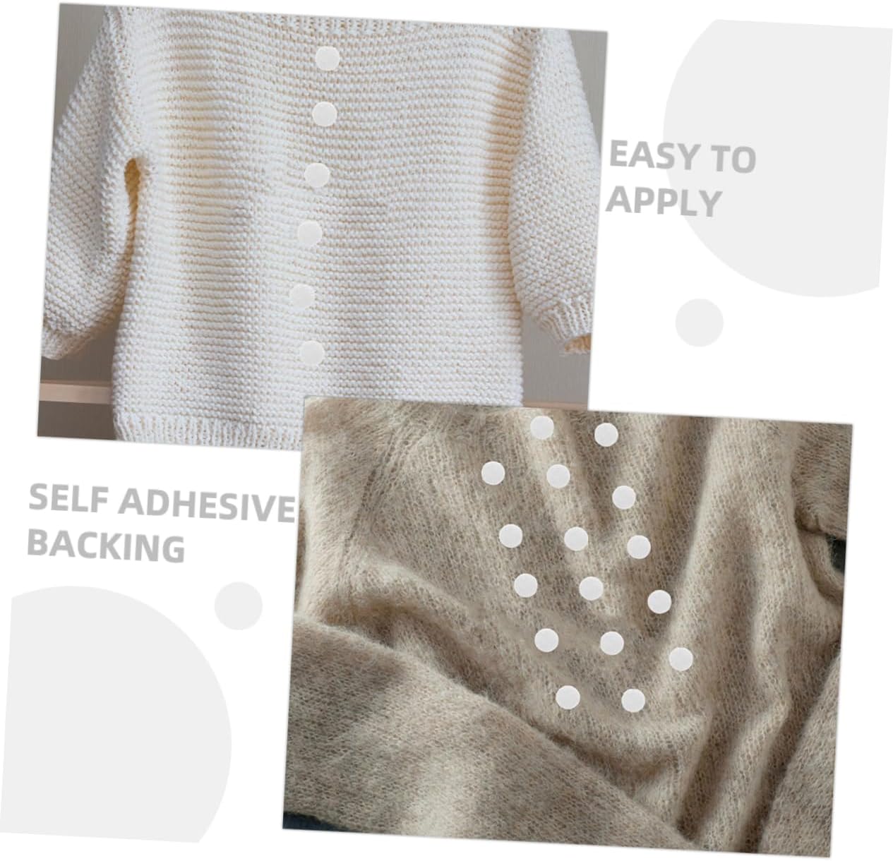 Angoily 1500pcs Self-Adhesive Felt Dots for Clothing Felt Stickers for Crafts Decorative Projects and Handmade Accessories