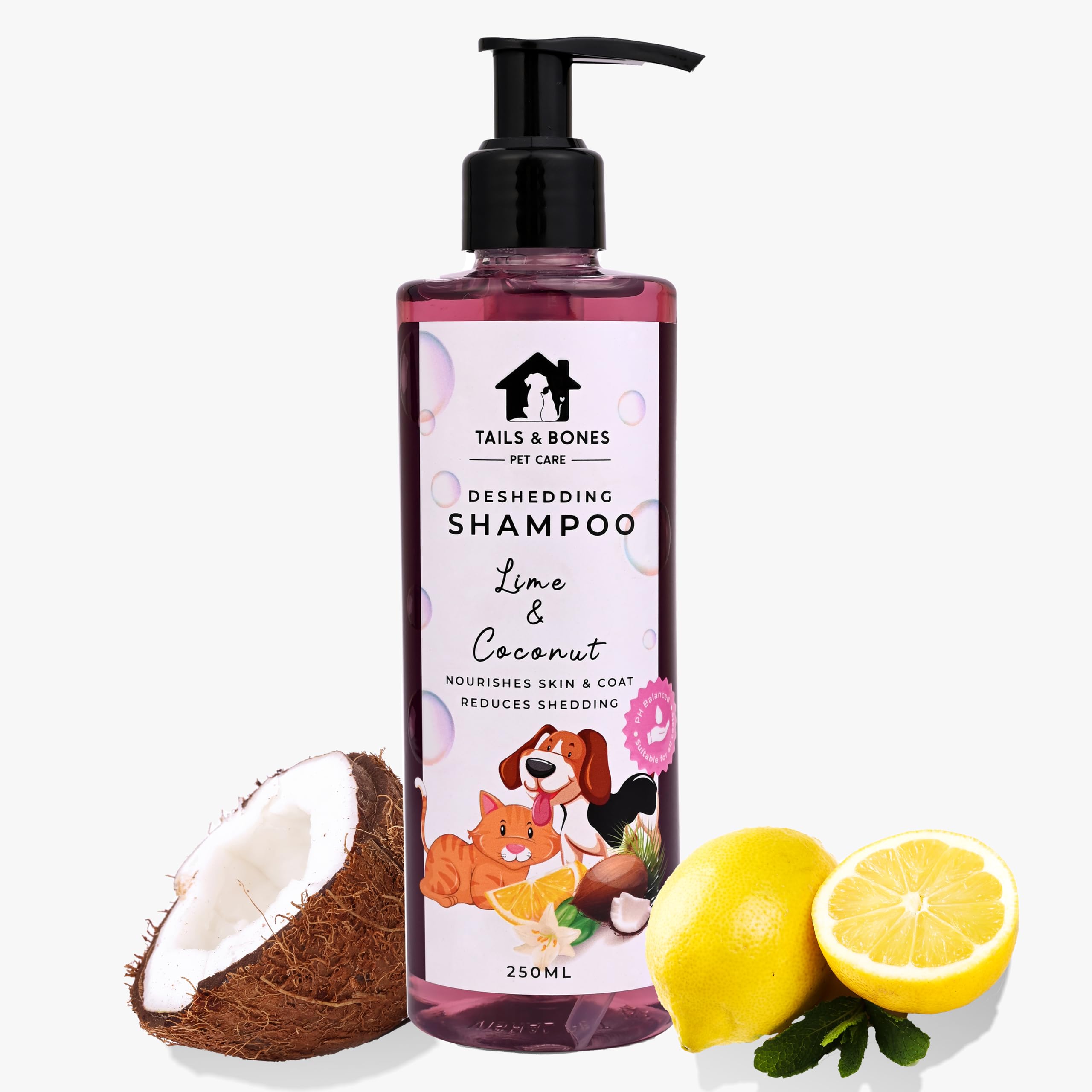 TAILS & BONES Deshedding Shampoo for Dogs & Cats | Ph Balanced Pet Shampoo with Lime & Coconut | Nourishing Shampoo (B0CVXCXYSB) Amazon Price History, Amazon Price Tracker
