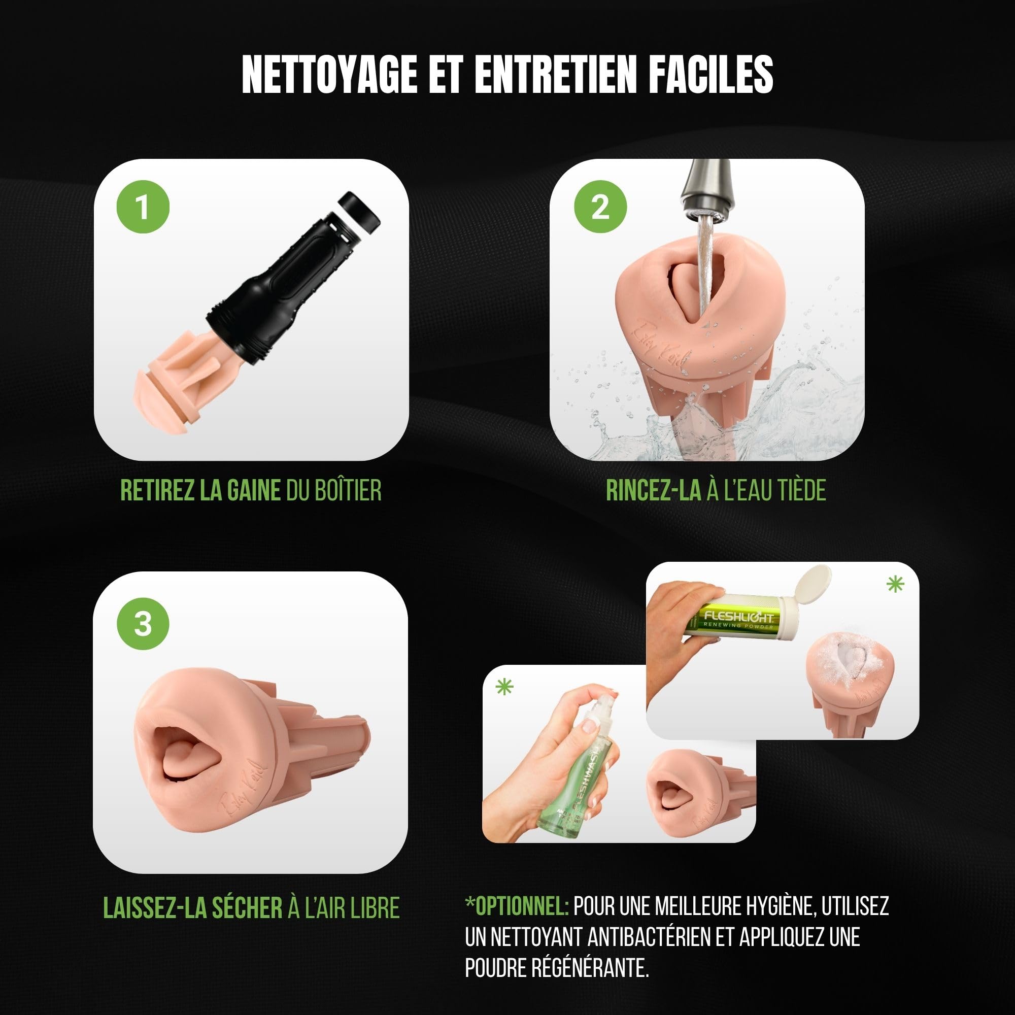 Fleshlight Riley Reid Insomnia (Mouth) - Masturbateur Homme Real Experience - Sensation Intense - Facile à Nettoyer