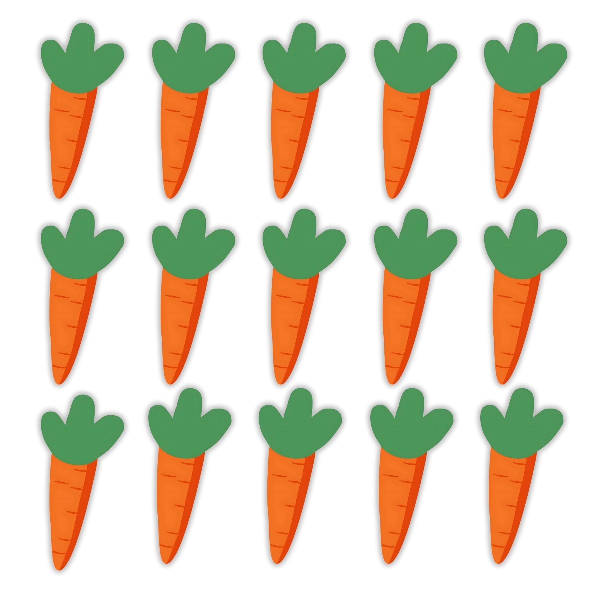 Akh Multi-Colour Akh® Easter Foam Carrots Stickers For Crafts | Pack Of 16 | Easter Bonnet Decorations, Diy Kids Craft Stickers, Carrots Sticker For Cards, Party Favours Colourful | Peel & Stick